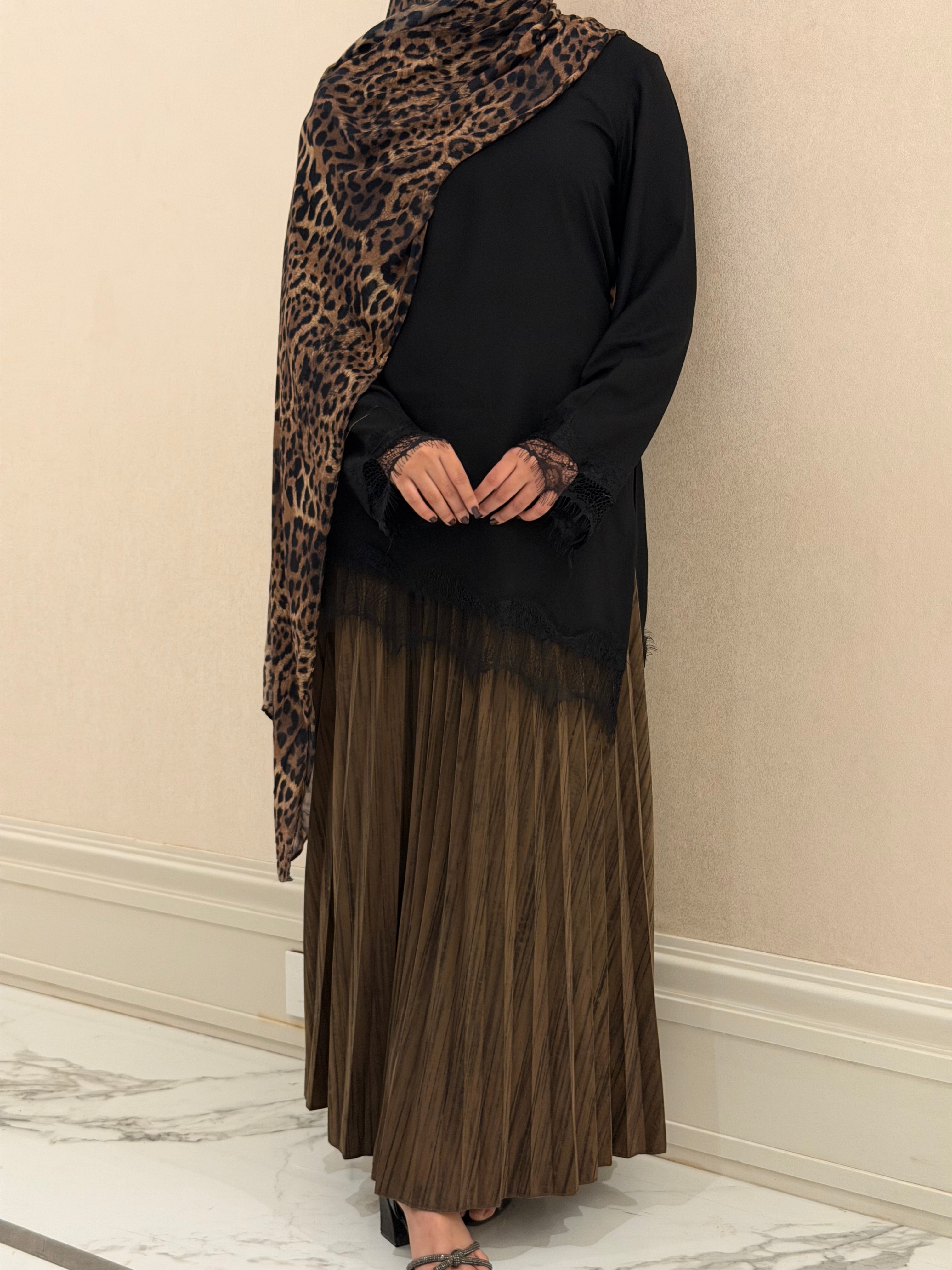 Black Assymetrical - Lace tie back