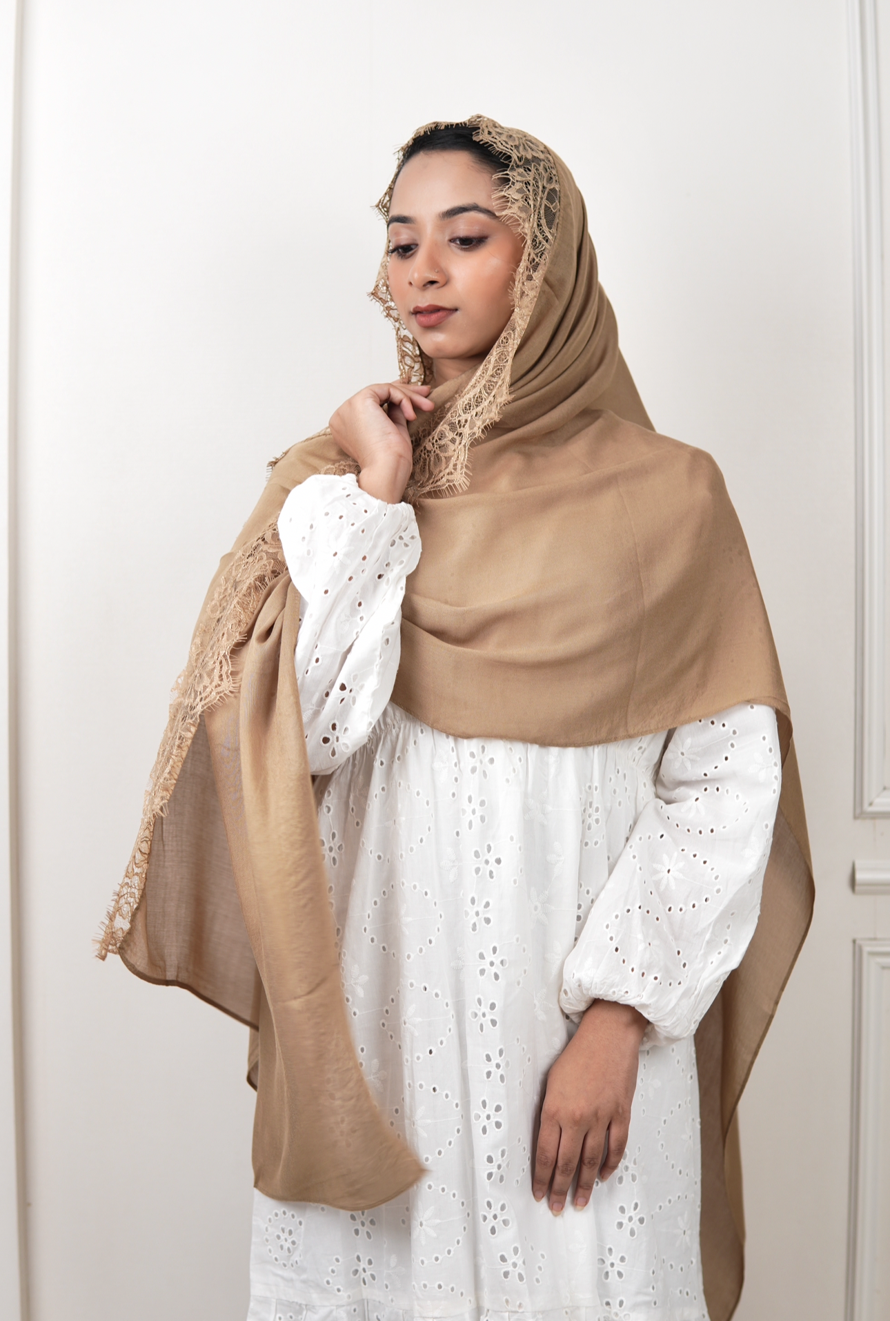 Mustard - Lace Modal Hijab