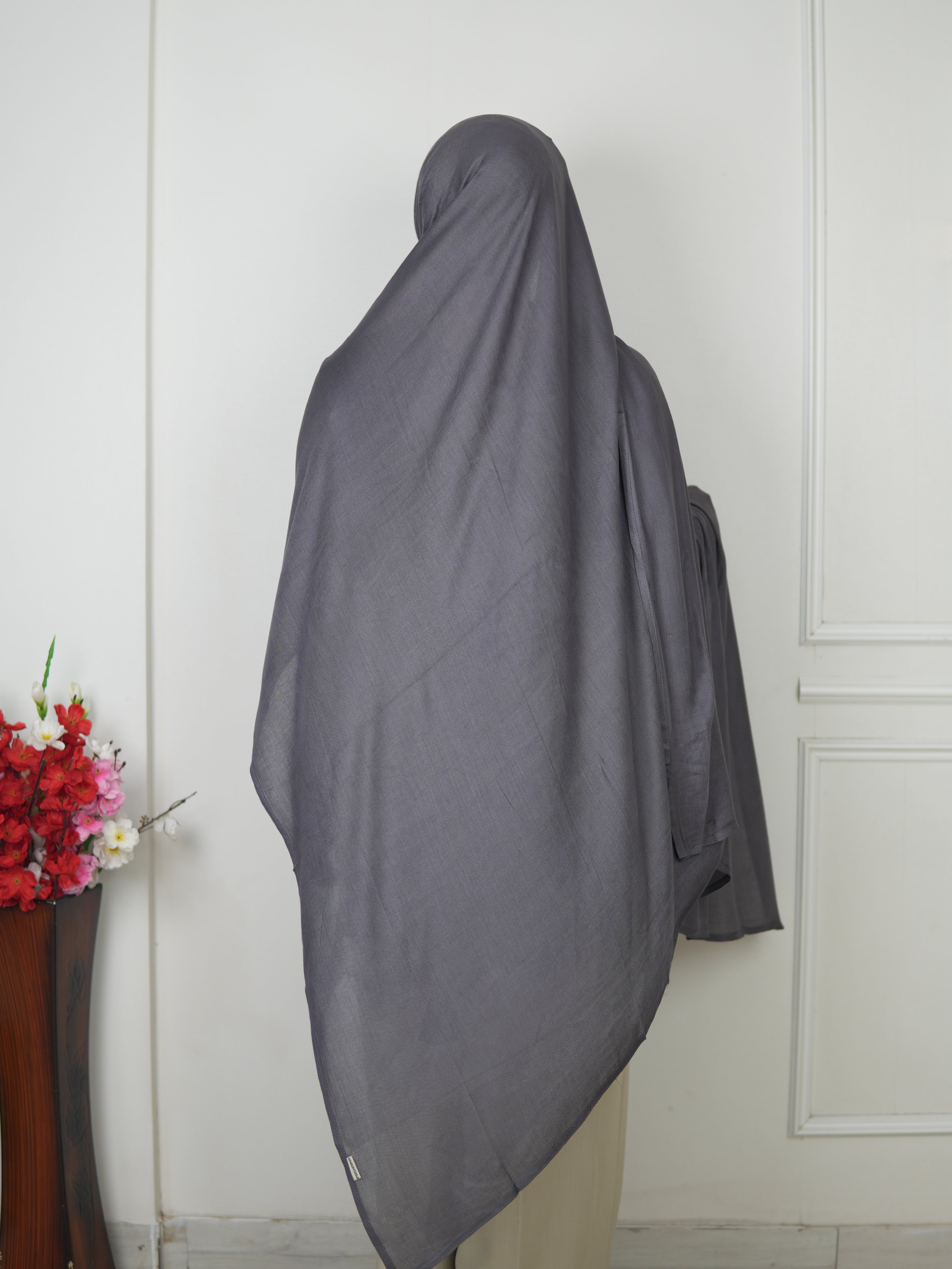 Dark grey Modal hijab.