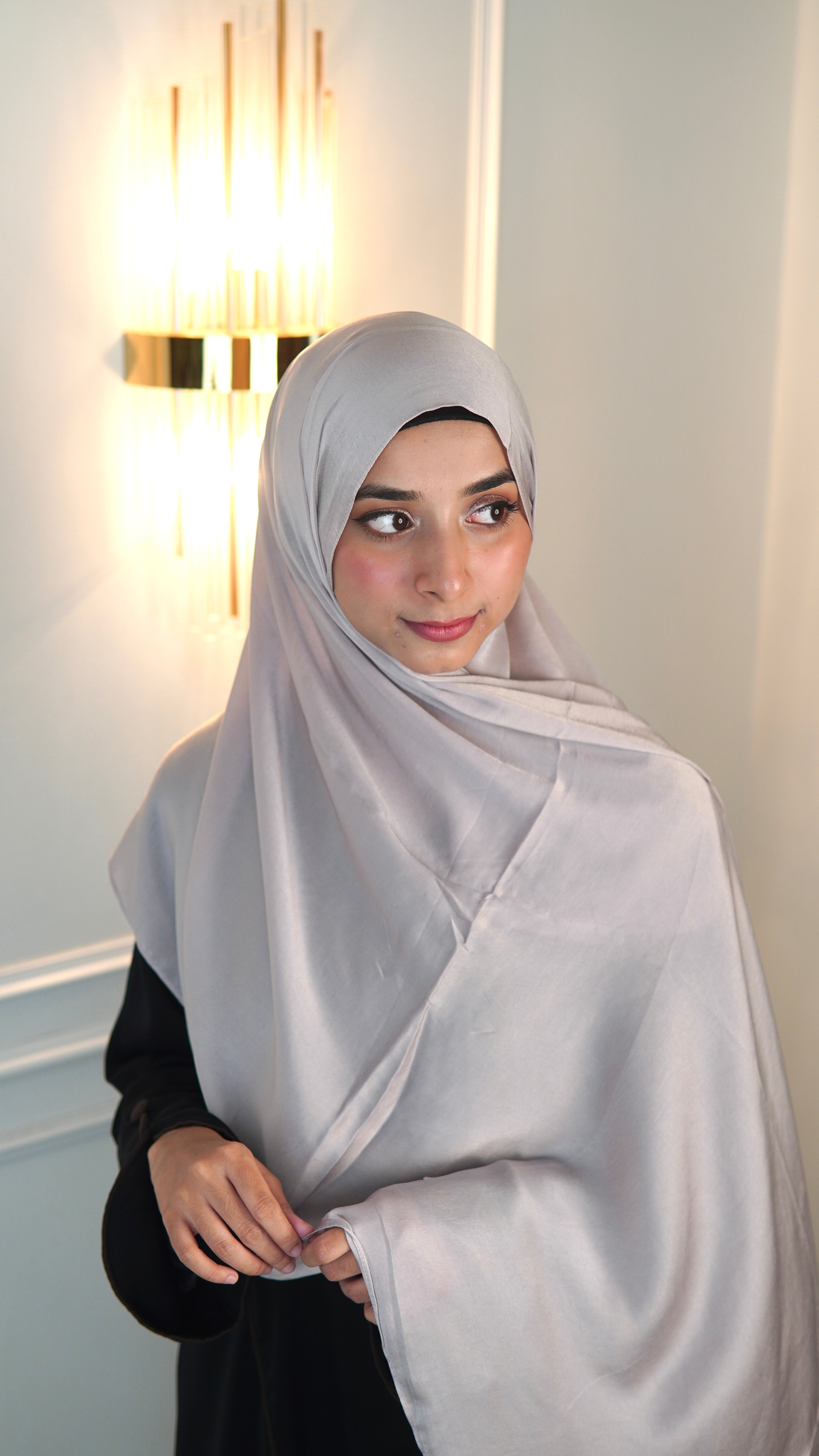 Silver - Satin Hijab