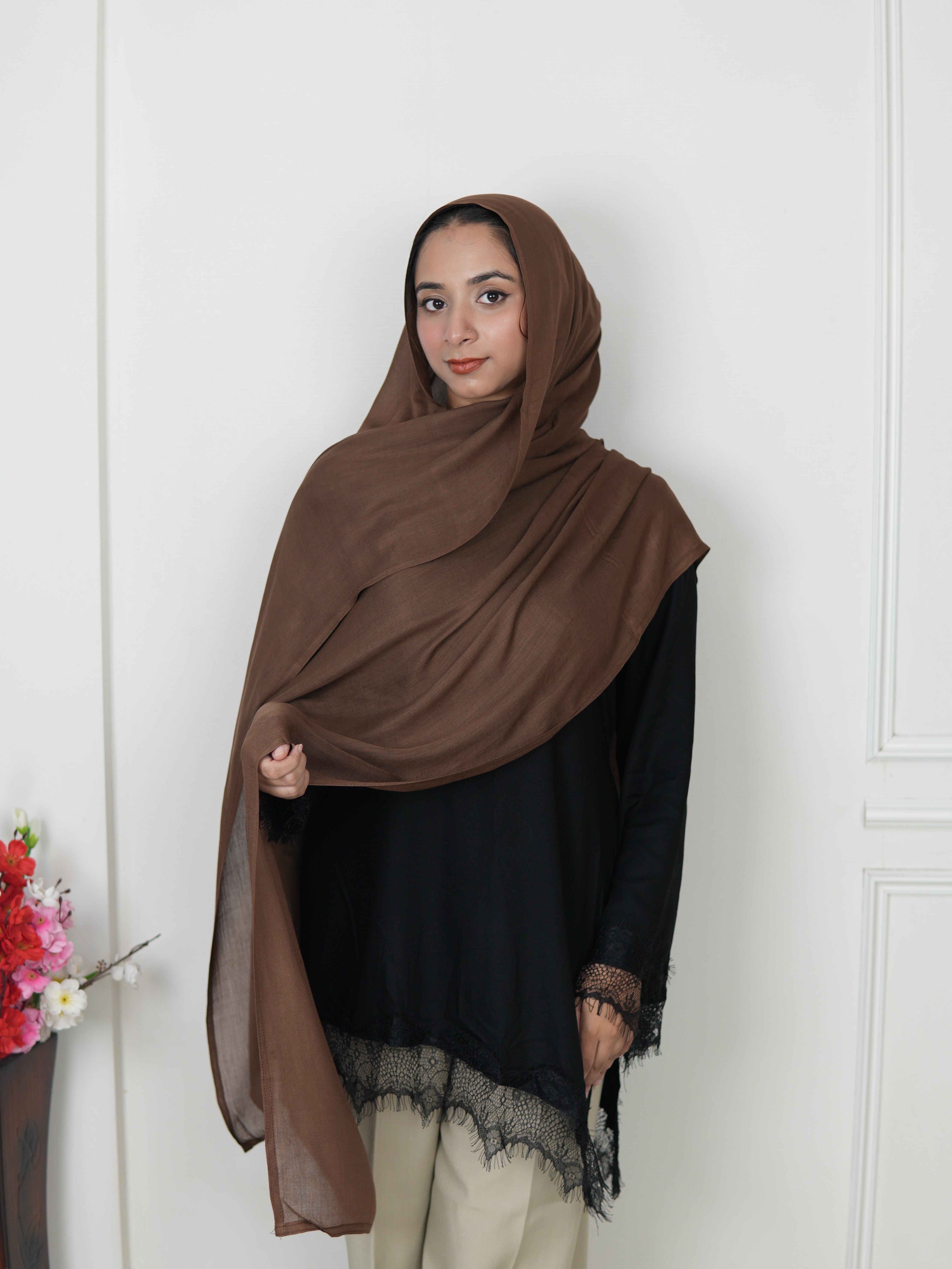 Dark coffee Brown - Modal Hijab
