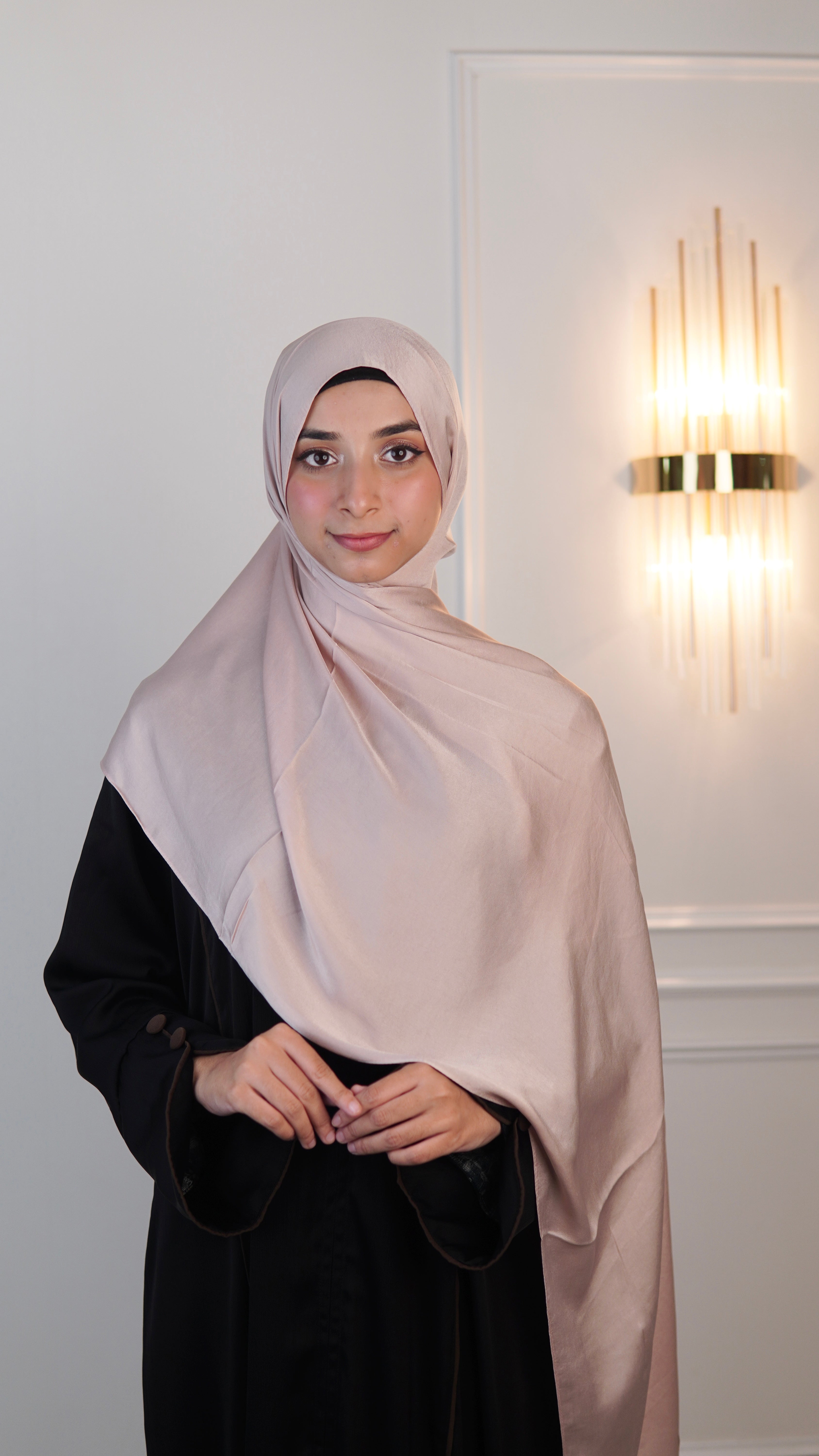 Rose Gold Satin Hijab