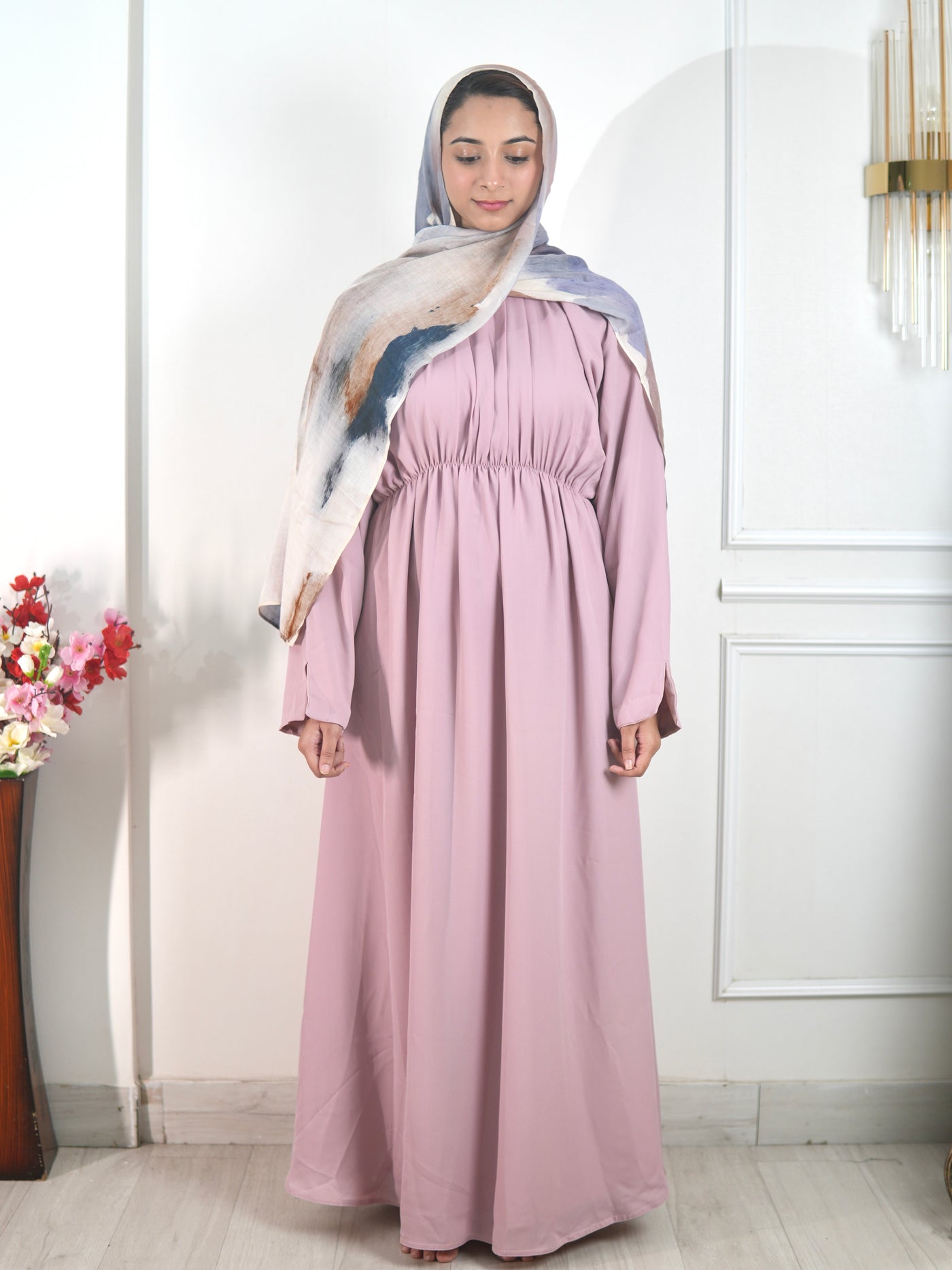 Freya - Light Pink Modest Dress  Zahrah By Zainab
