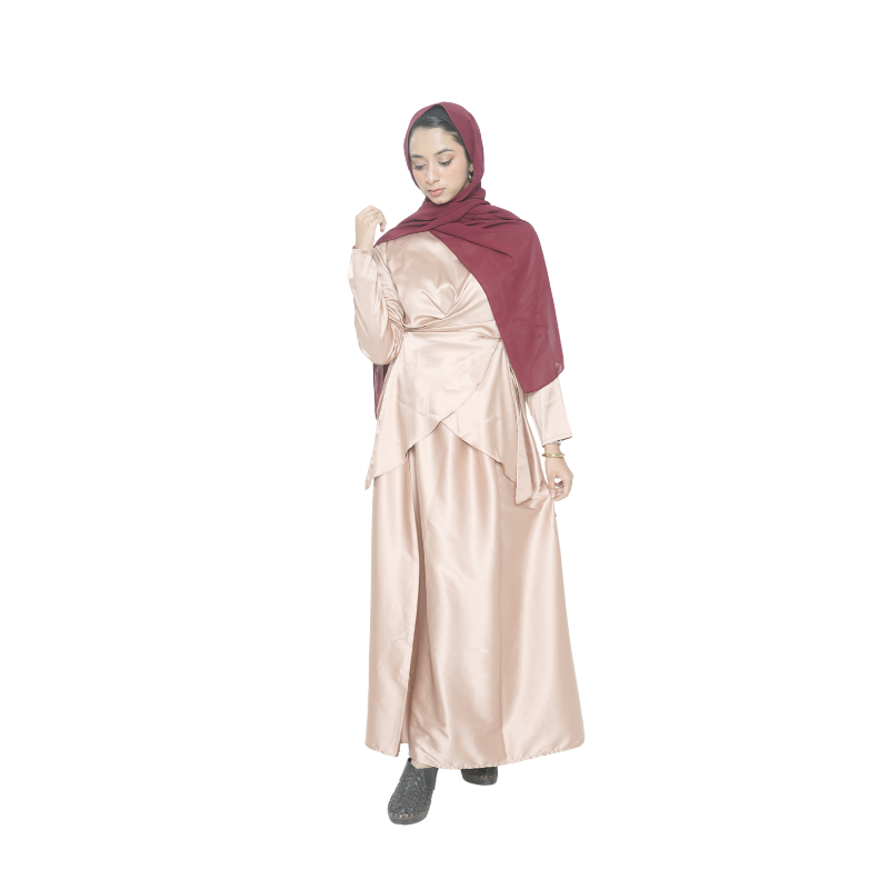 Nyra - Tie up skirt & Top Ensemble (Bundle Offer Buy and Get a Modal Hijab FREE!!)