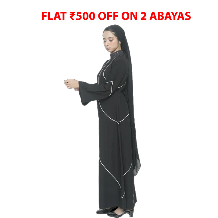 Aura - Black & white Modest outfit.