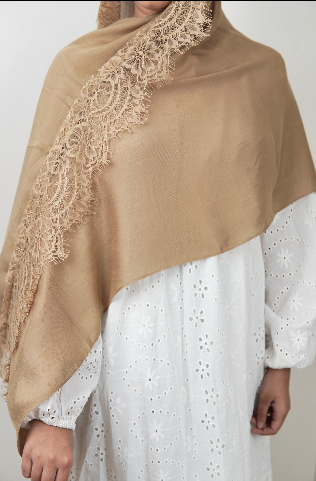 Mustard - Lace Modal Hijab