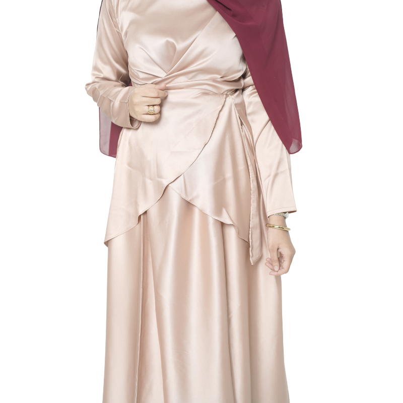 Nyra - Tie up skirt & Top Ensemble (Bundle Offer Buy and Get a Modal Hijab FREE!!)