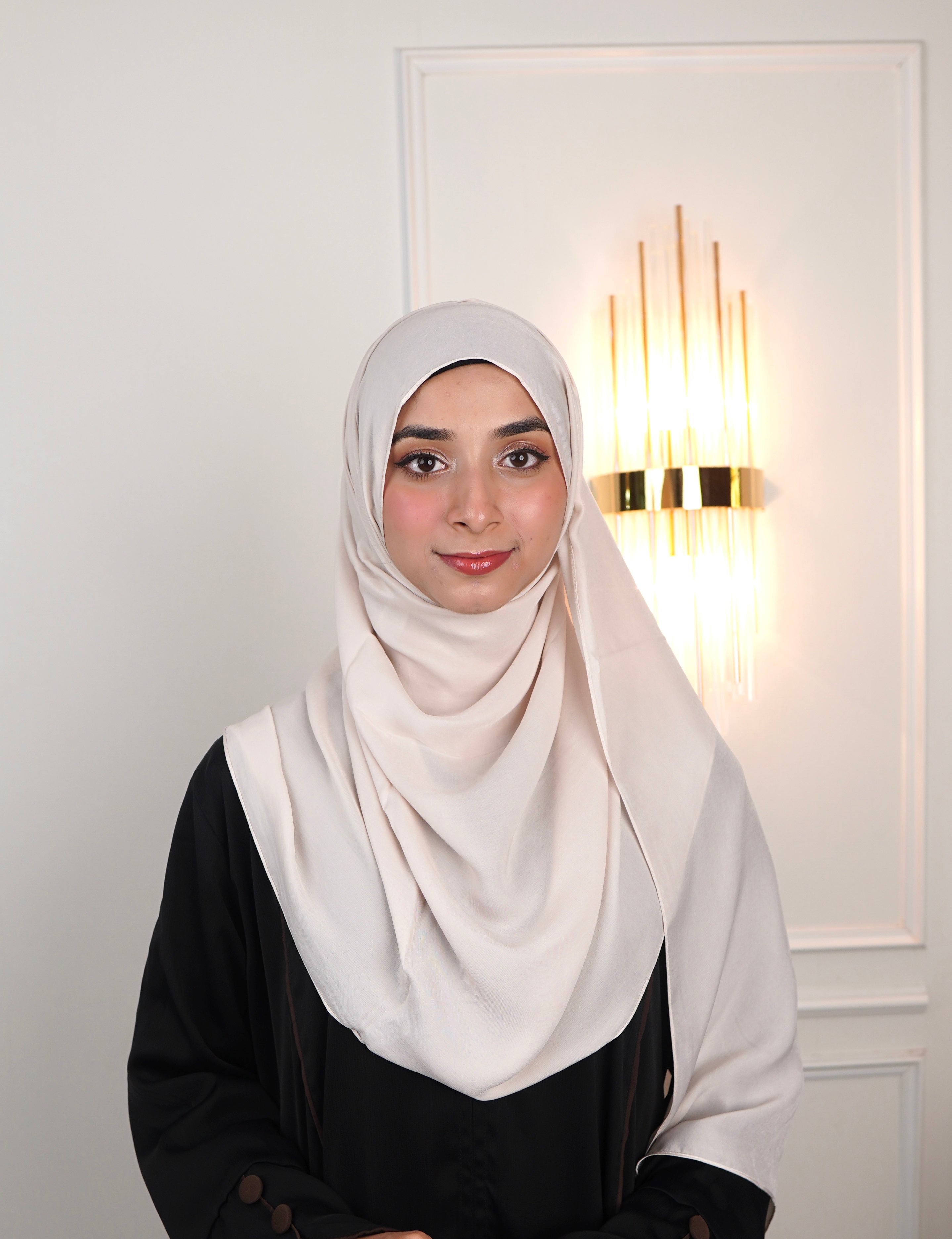 Soft Creame- satin Hijab