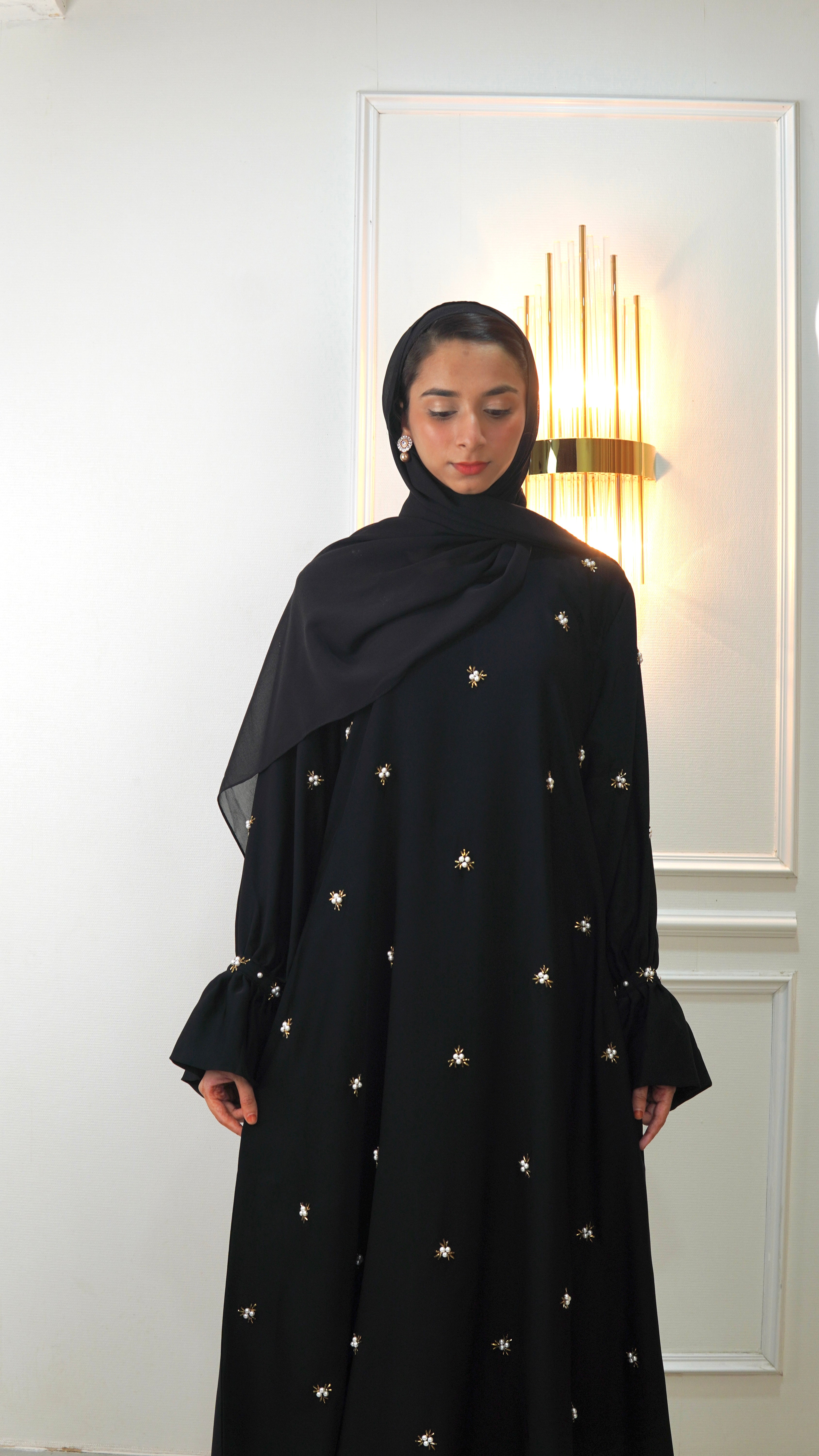 SnowFlakes Beads - Handwork Abaya
