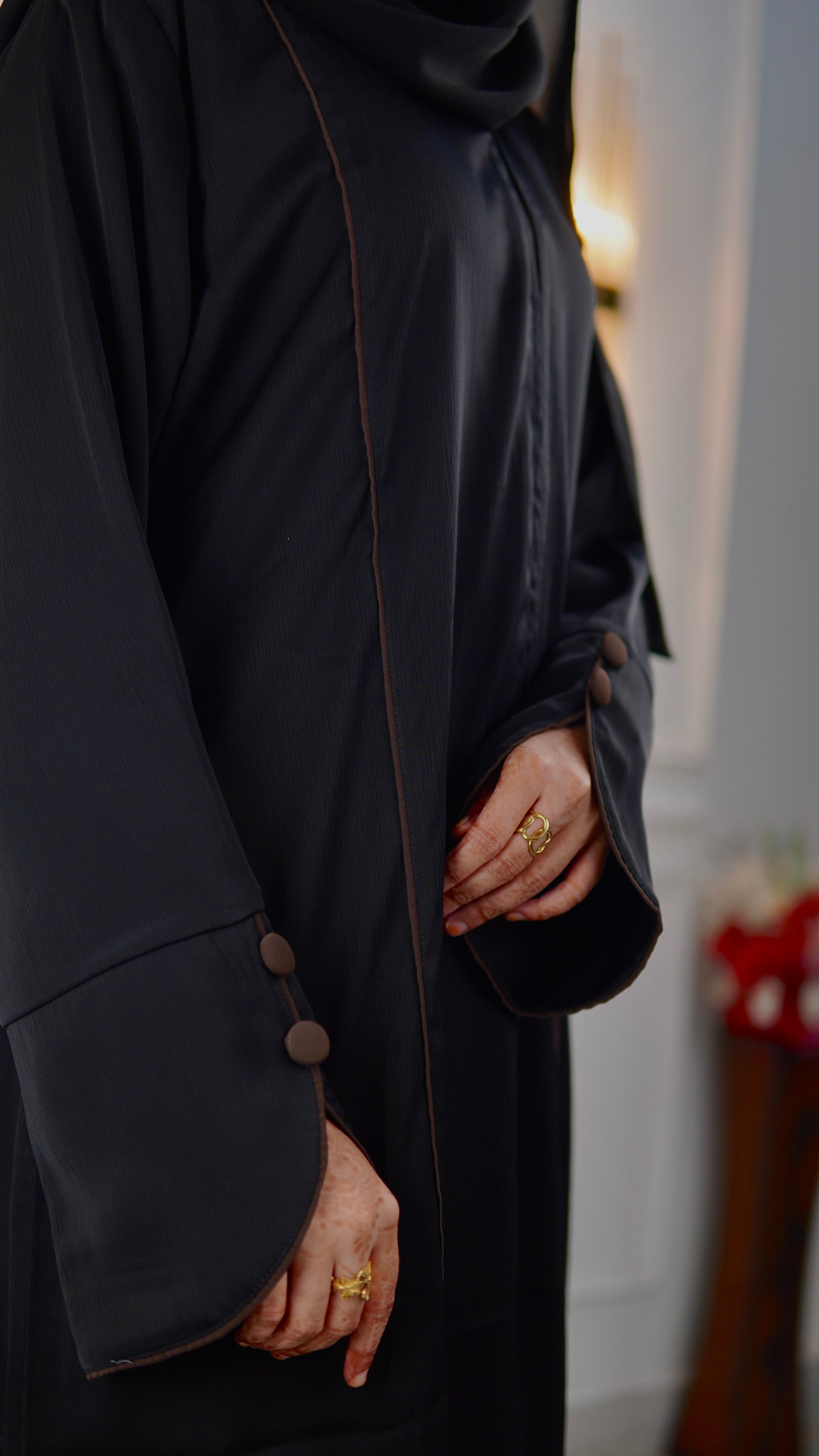 Buttoned Essential Abaya [ships within 10 Hours]