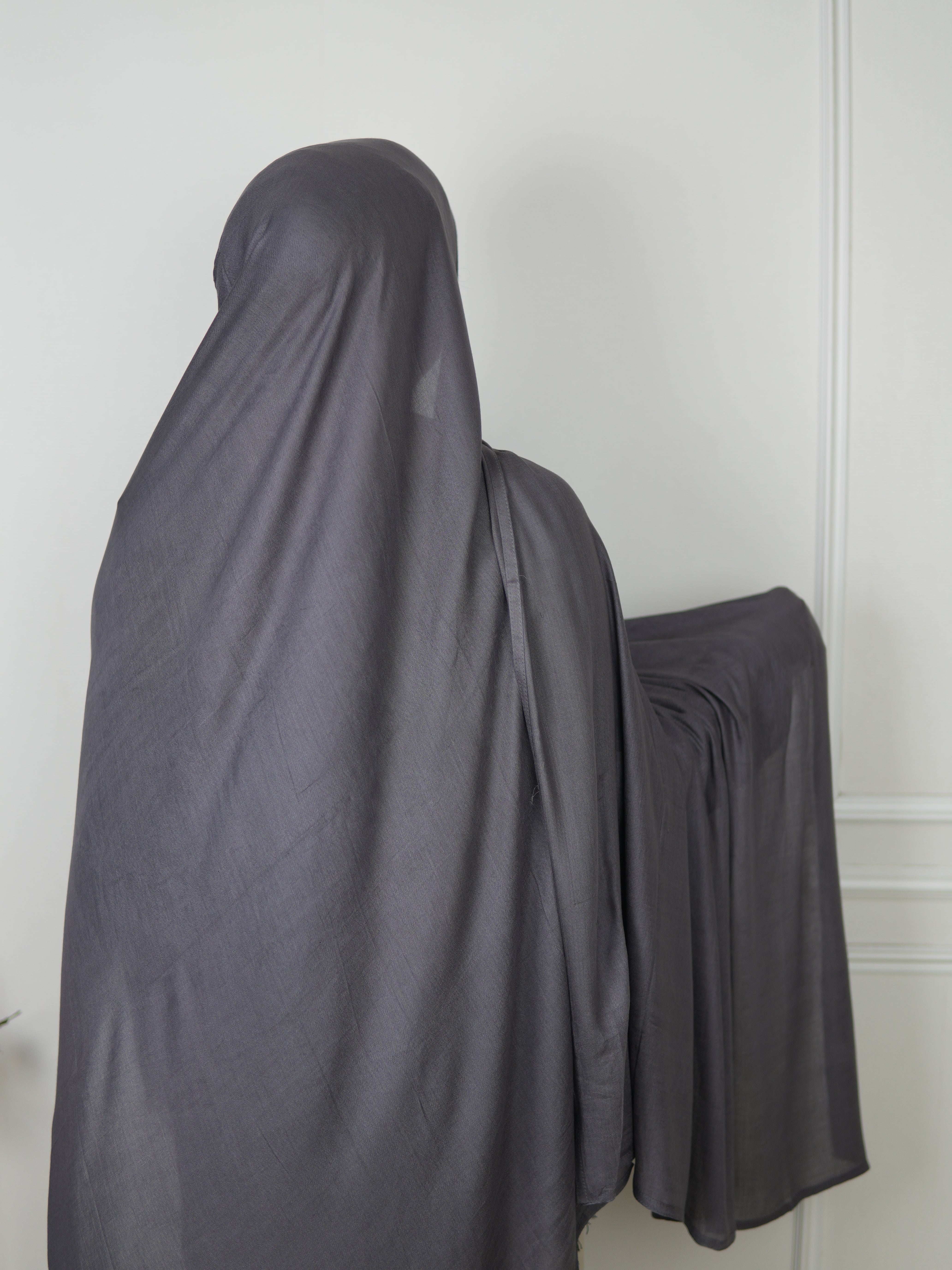 Dark grey Modal hijab.