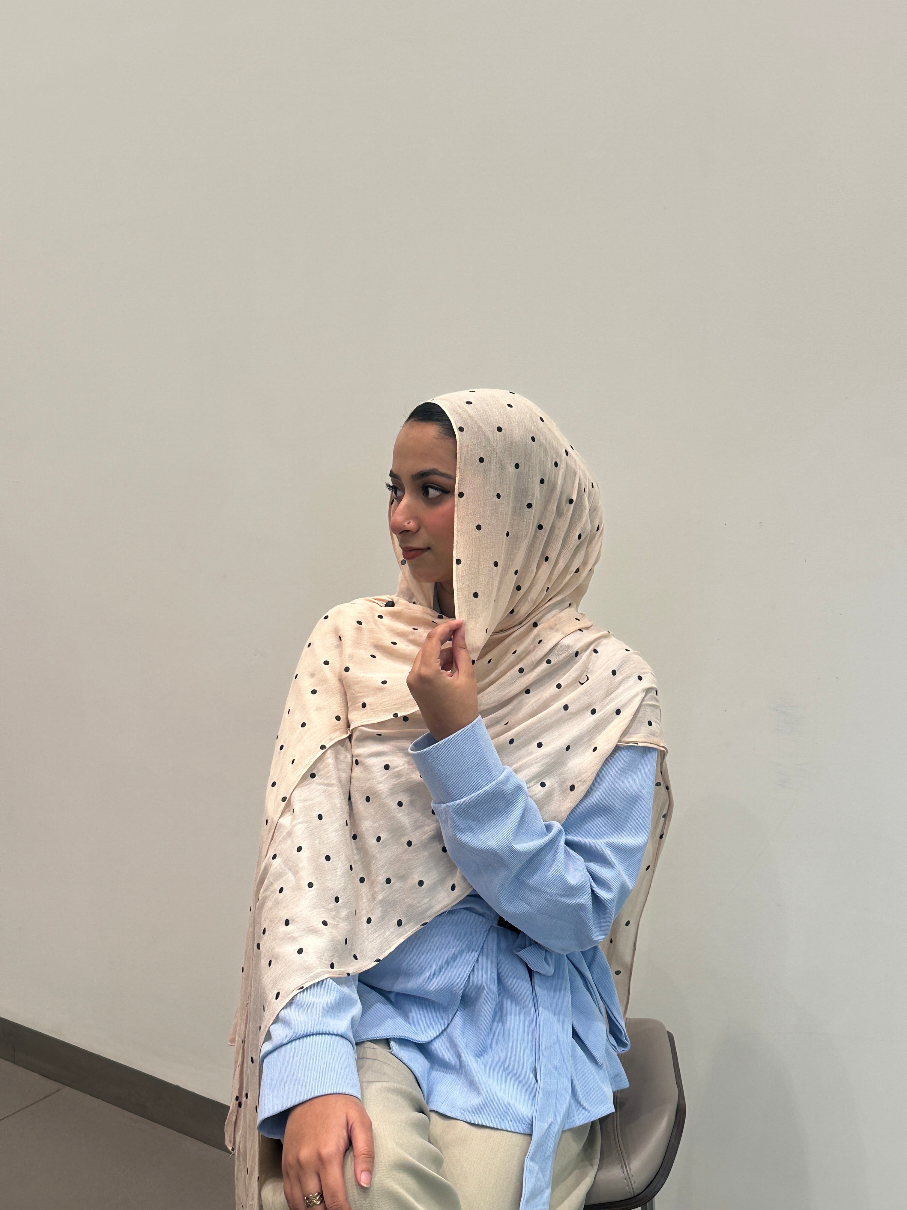 Polka Dot Creame - Modal Print