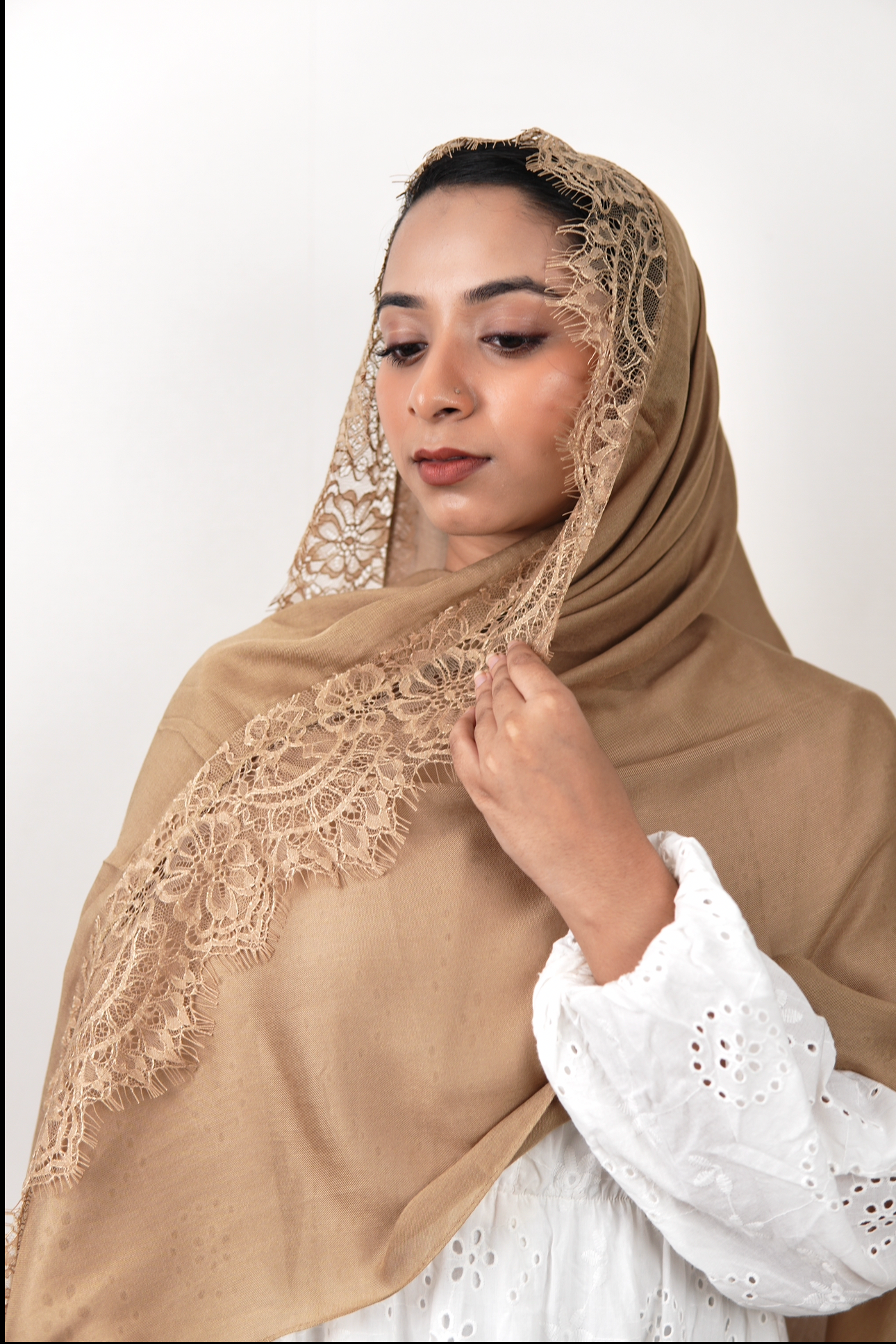 Mustard - Lace Modal Hijab