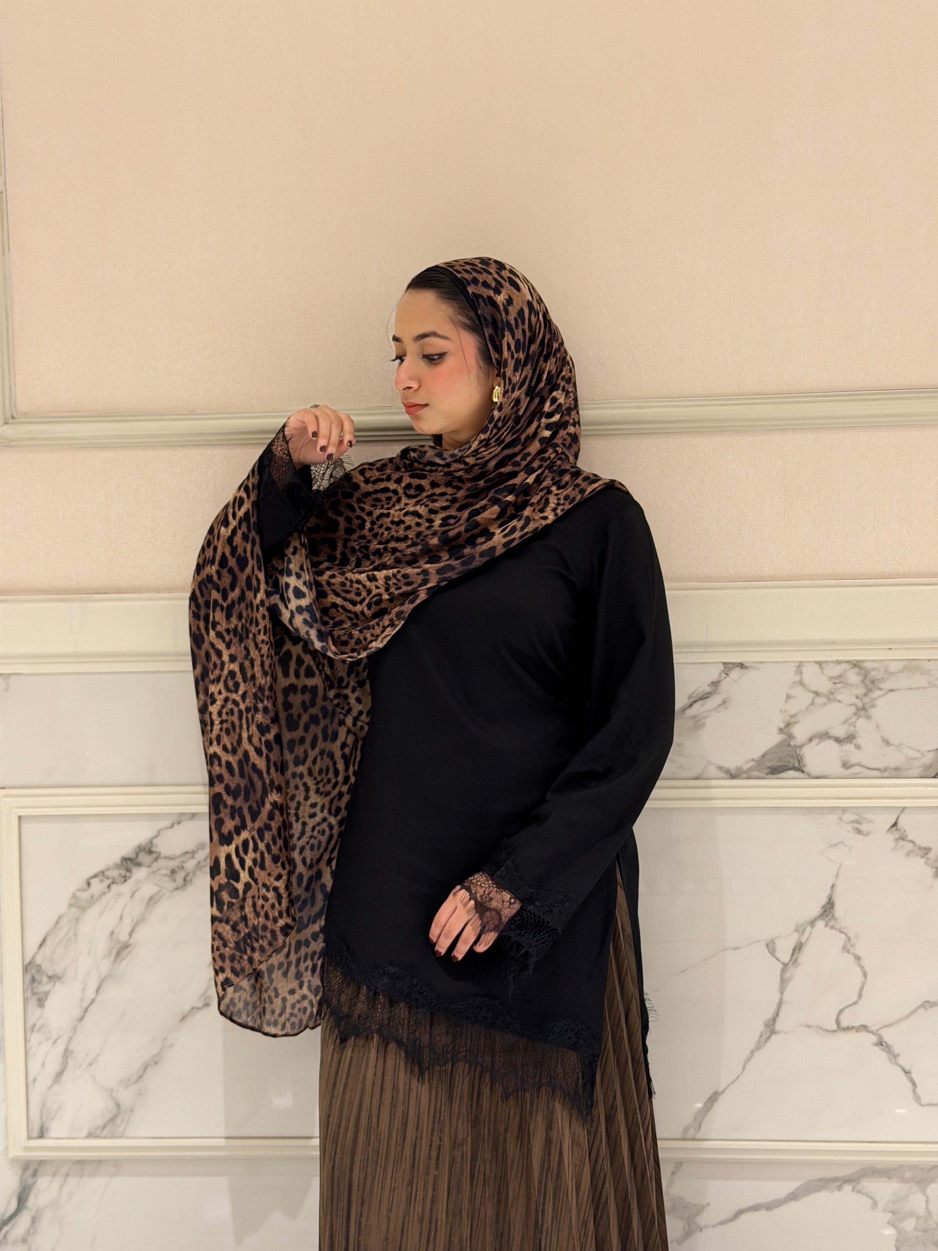 Black Assymetrical - Lace tie back