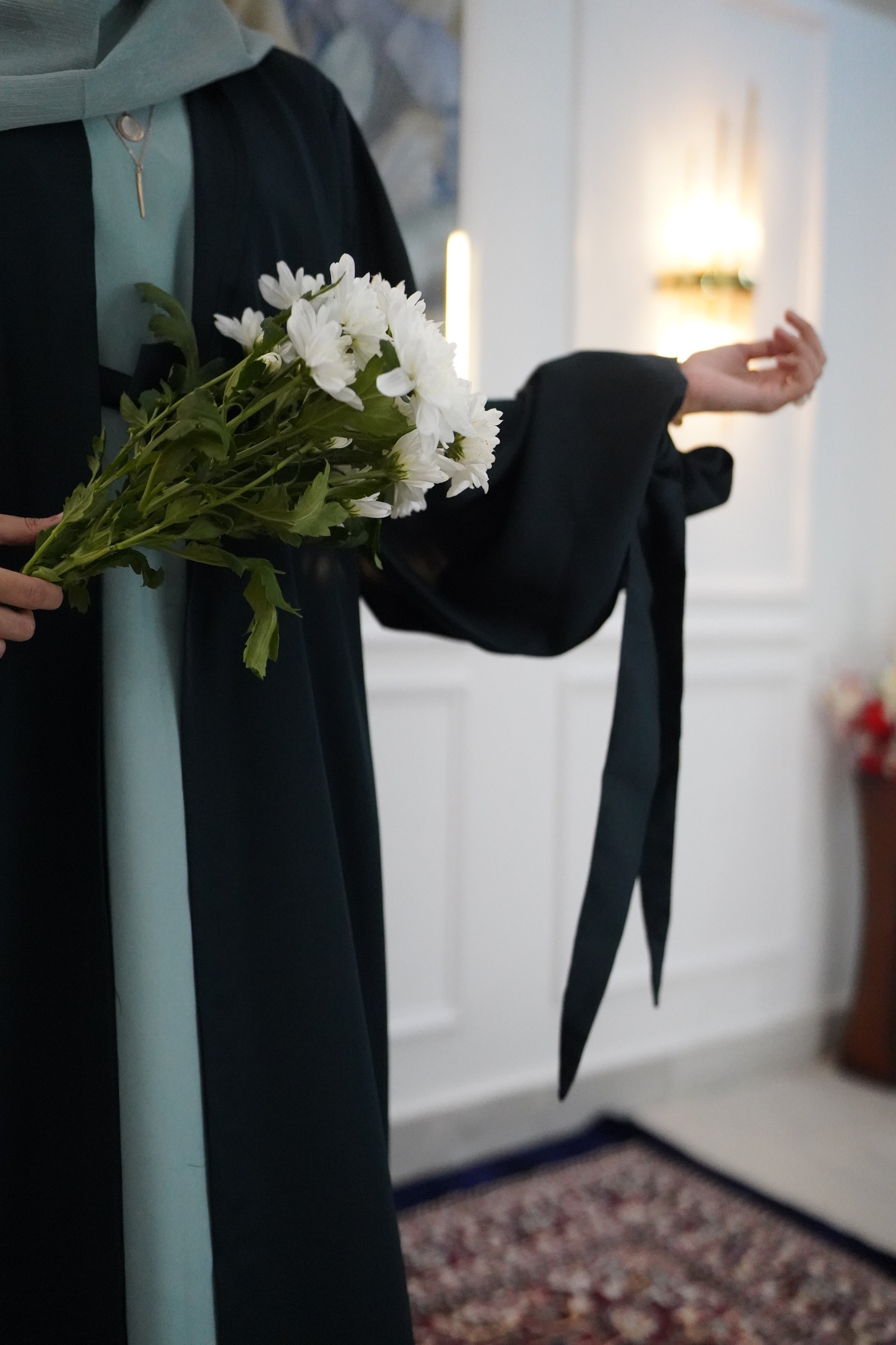 Bottle Green Shurg Abaya