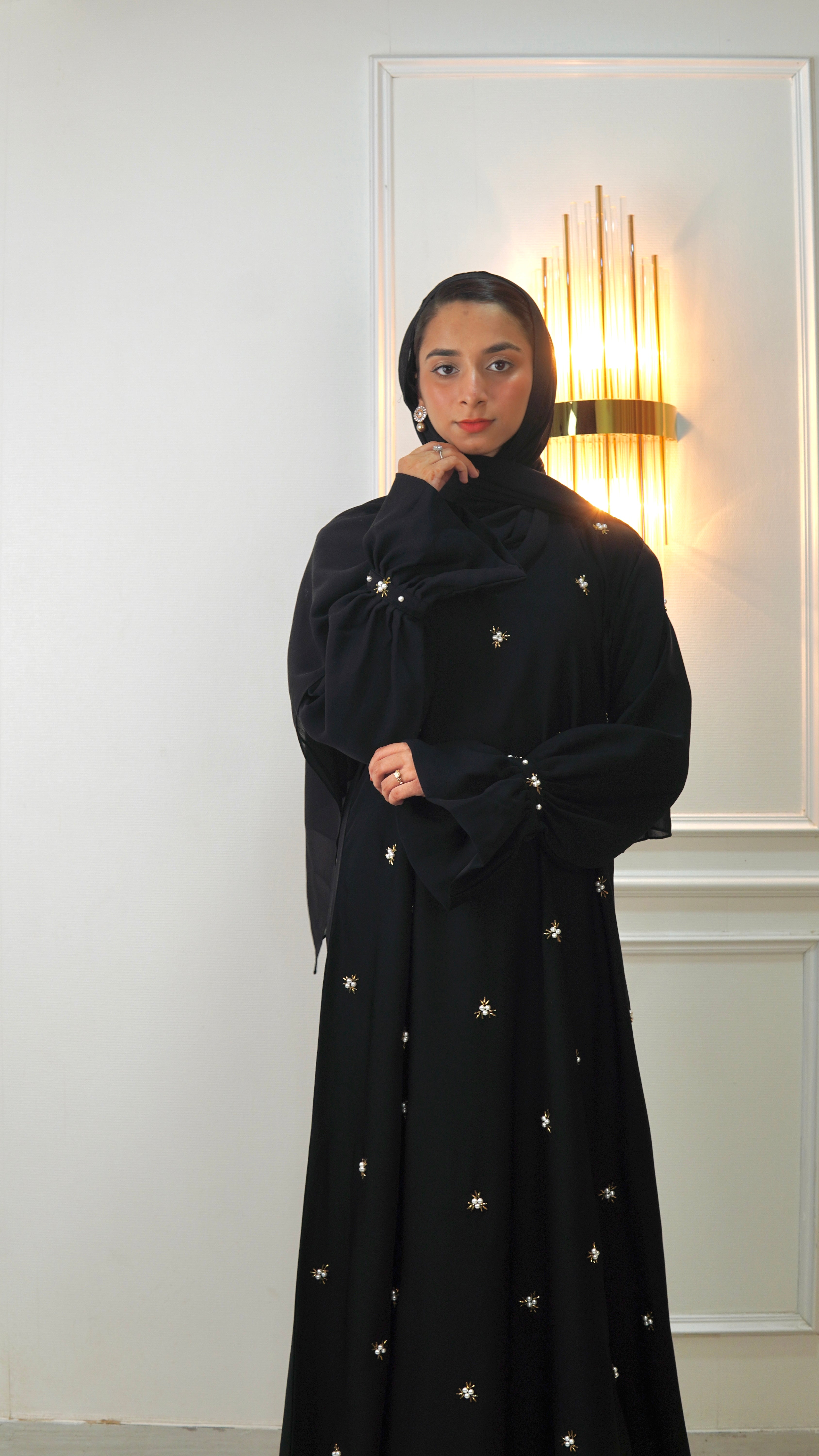 SnowFlakes Beads - Handwork Abaya