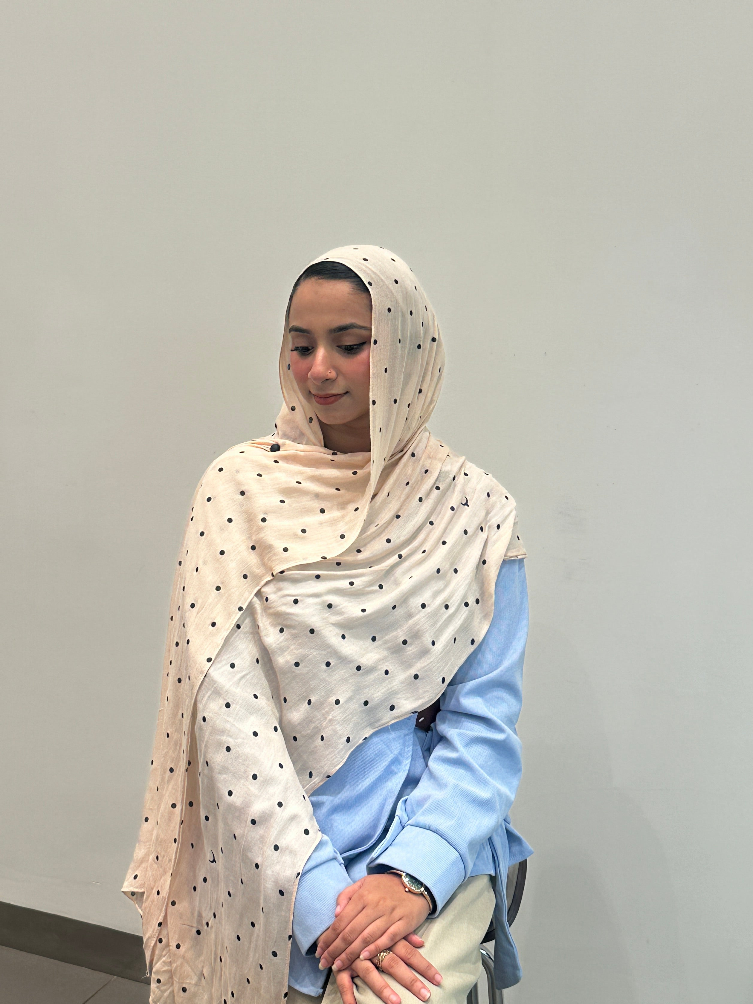 Polka Dot Creame - Modal Print