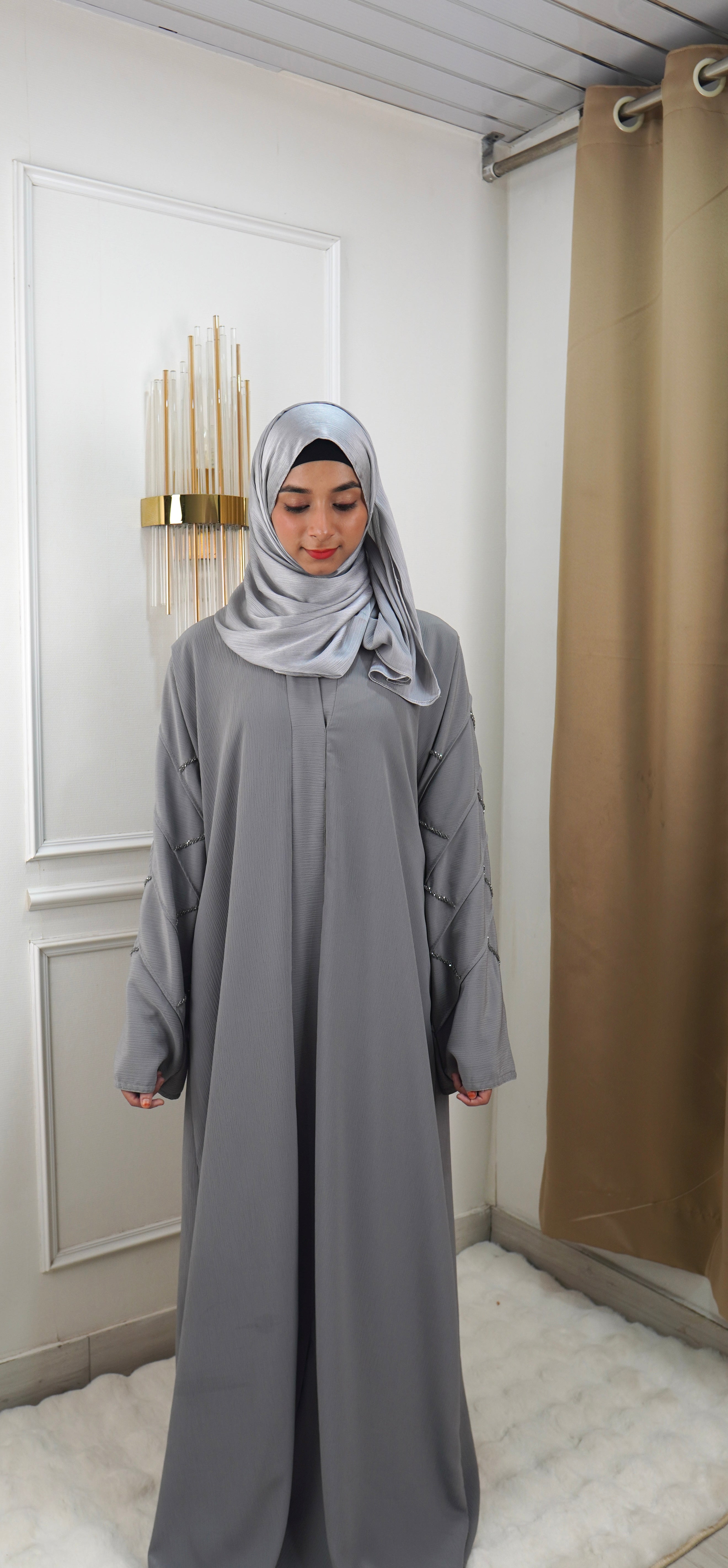 Lumeen Grey Abaya (Dispatches in 5-6 days)