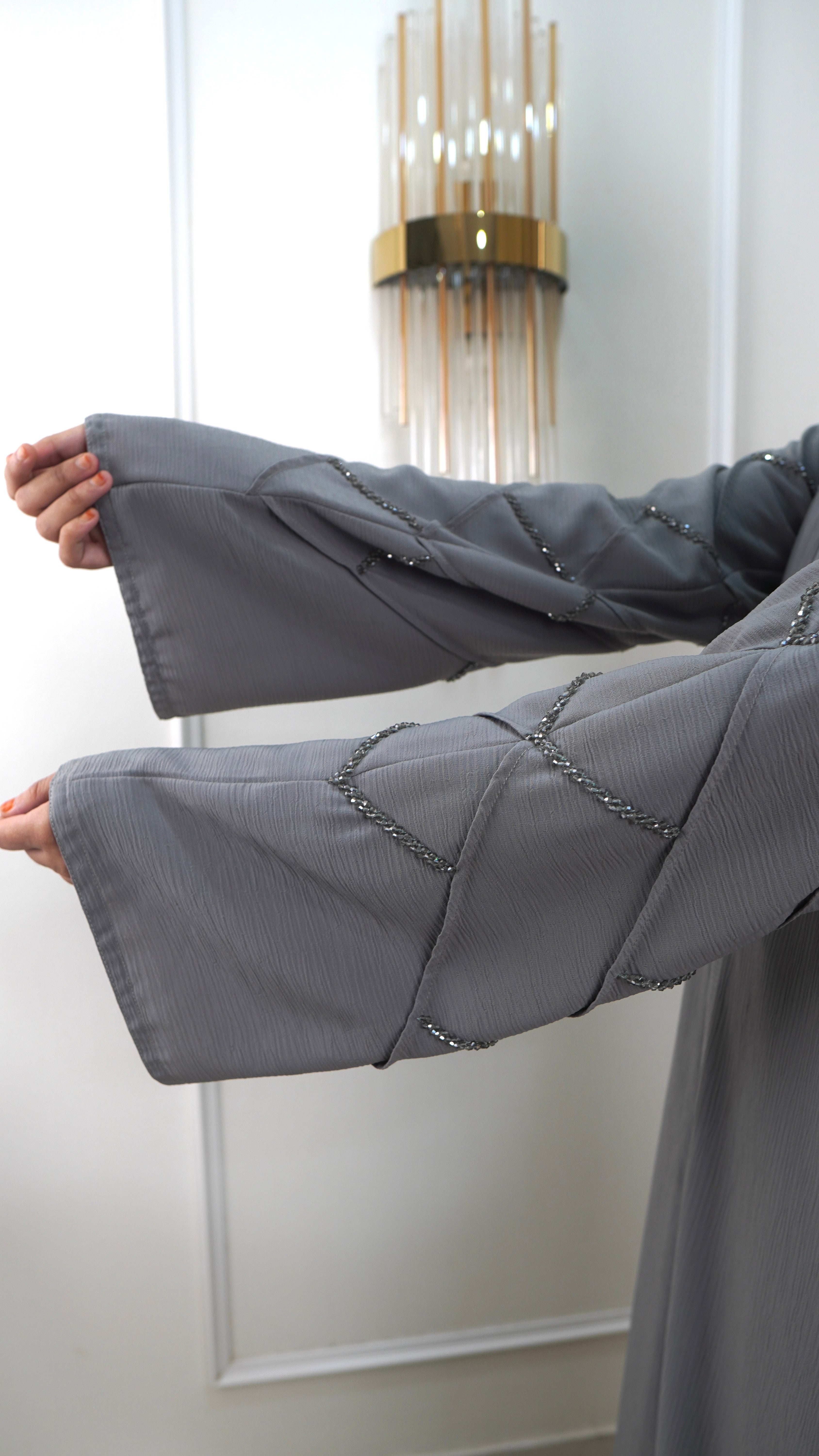 Lumeen Grey Abaya (Dispatches in 5-6 days)