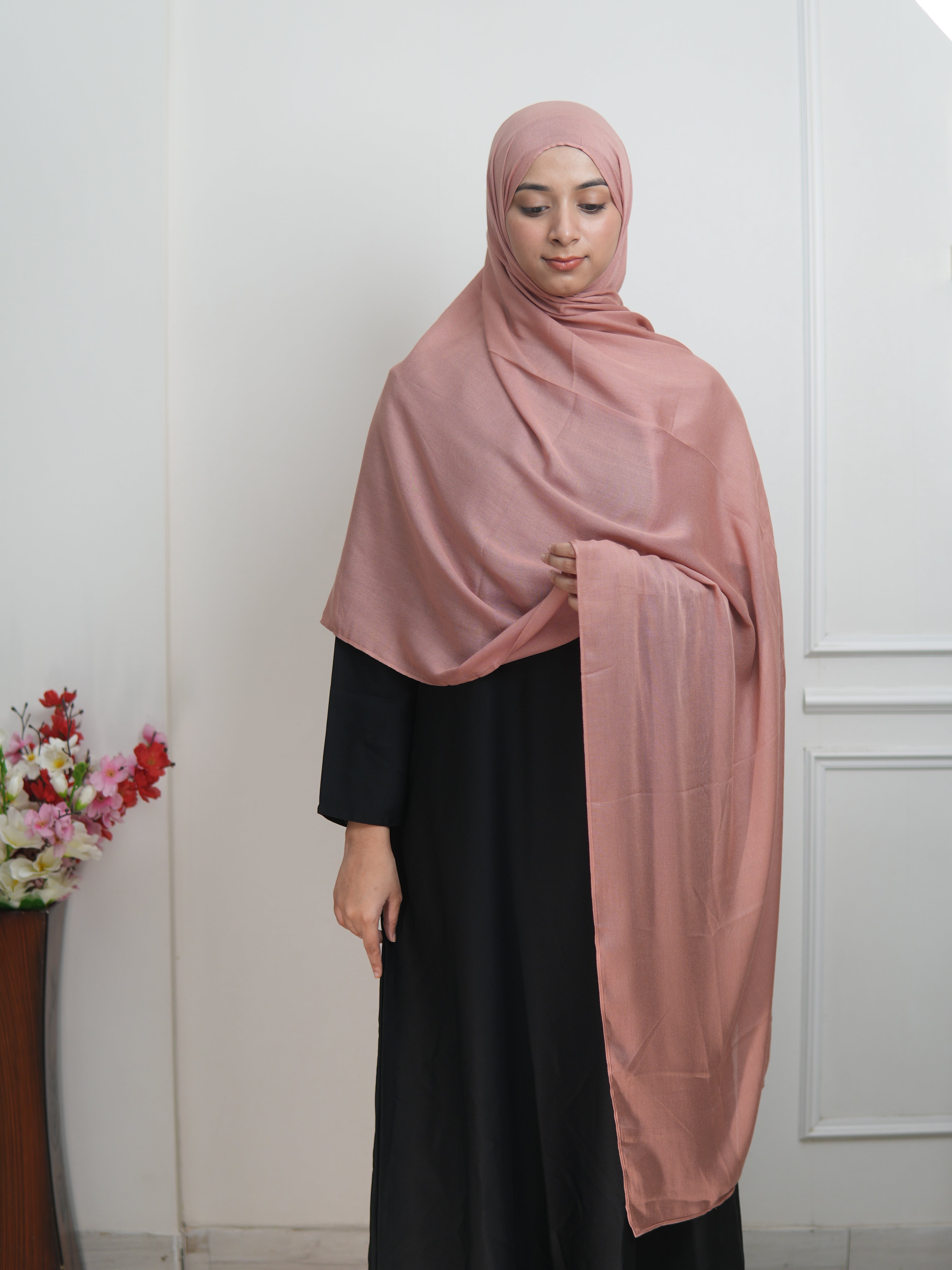 Salmon Pink - XL Modal Hijab