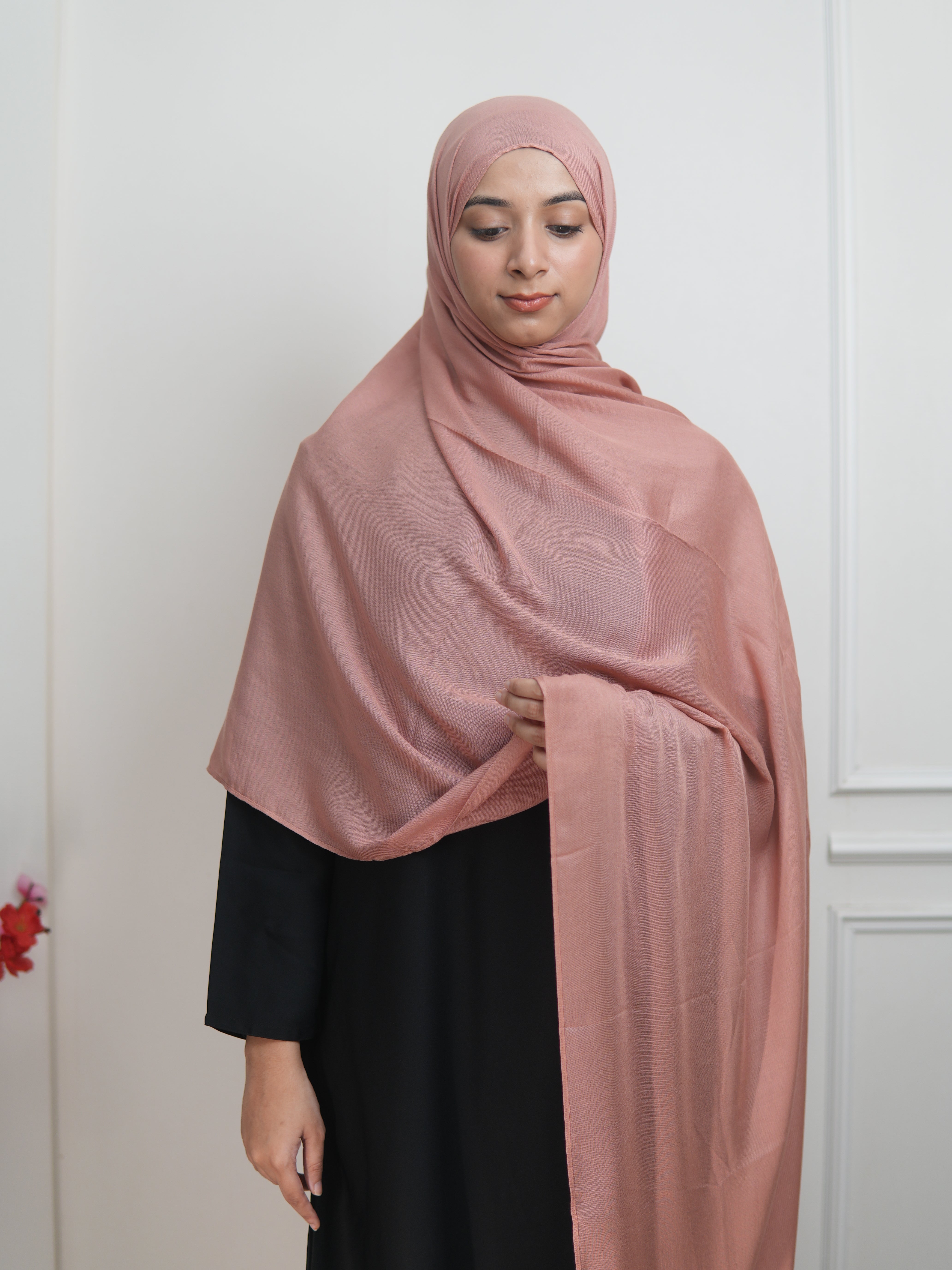 Salmon Pink - XL Modal Hijab
