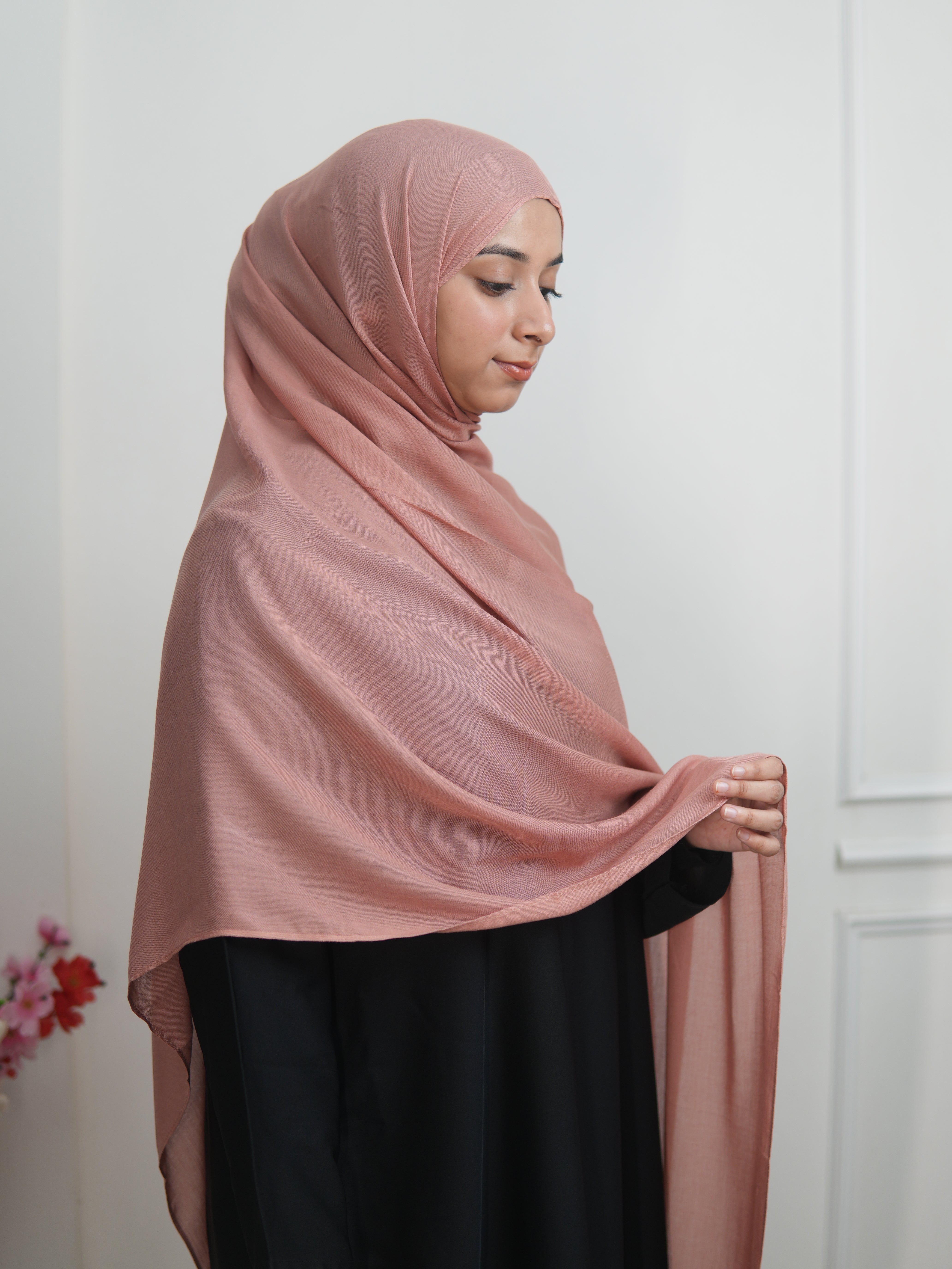 Salmon Pink - XL Modal Hijab