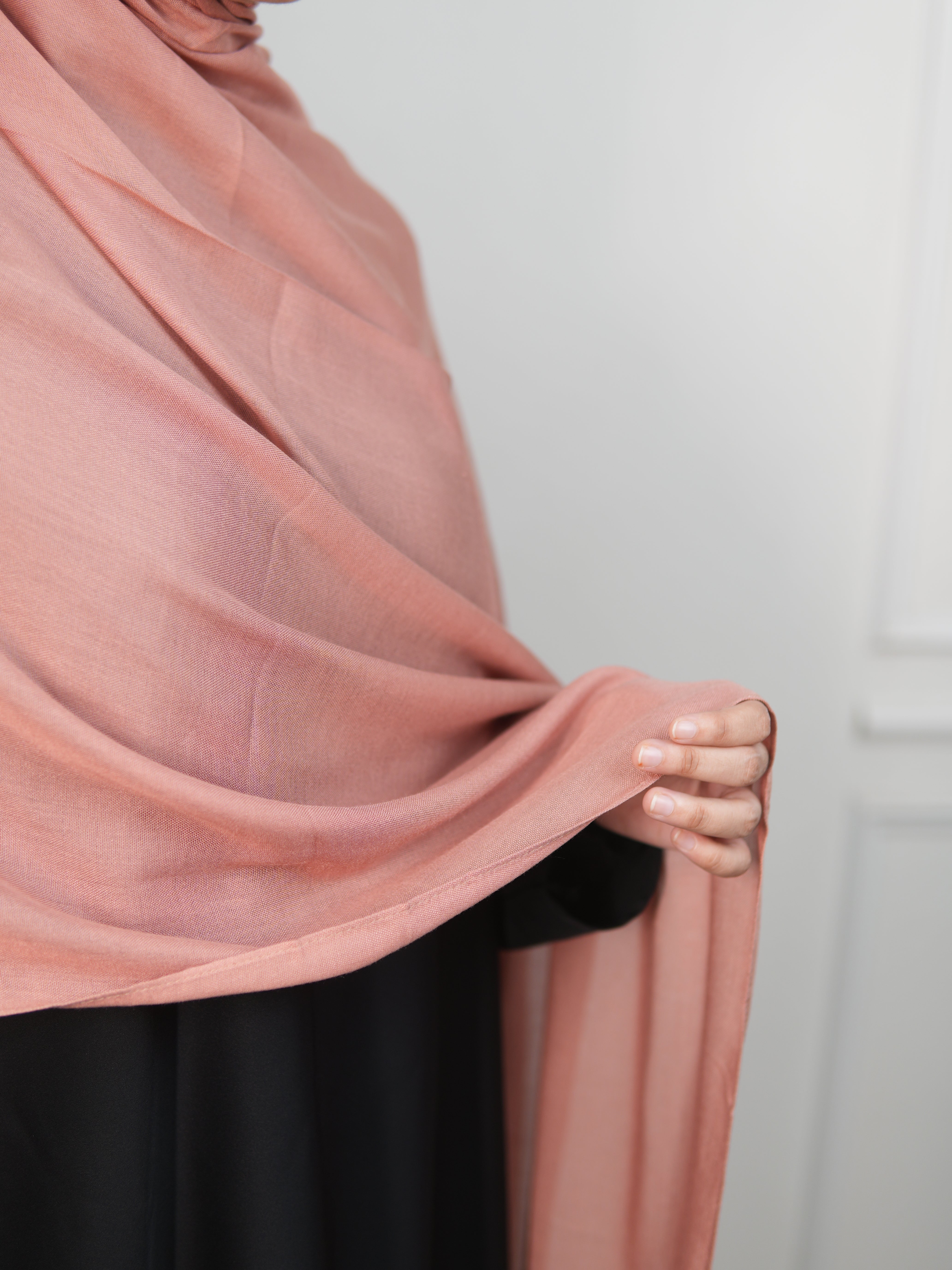 Salmon Pink - XL Modal Hijab