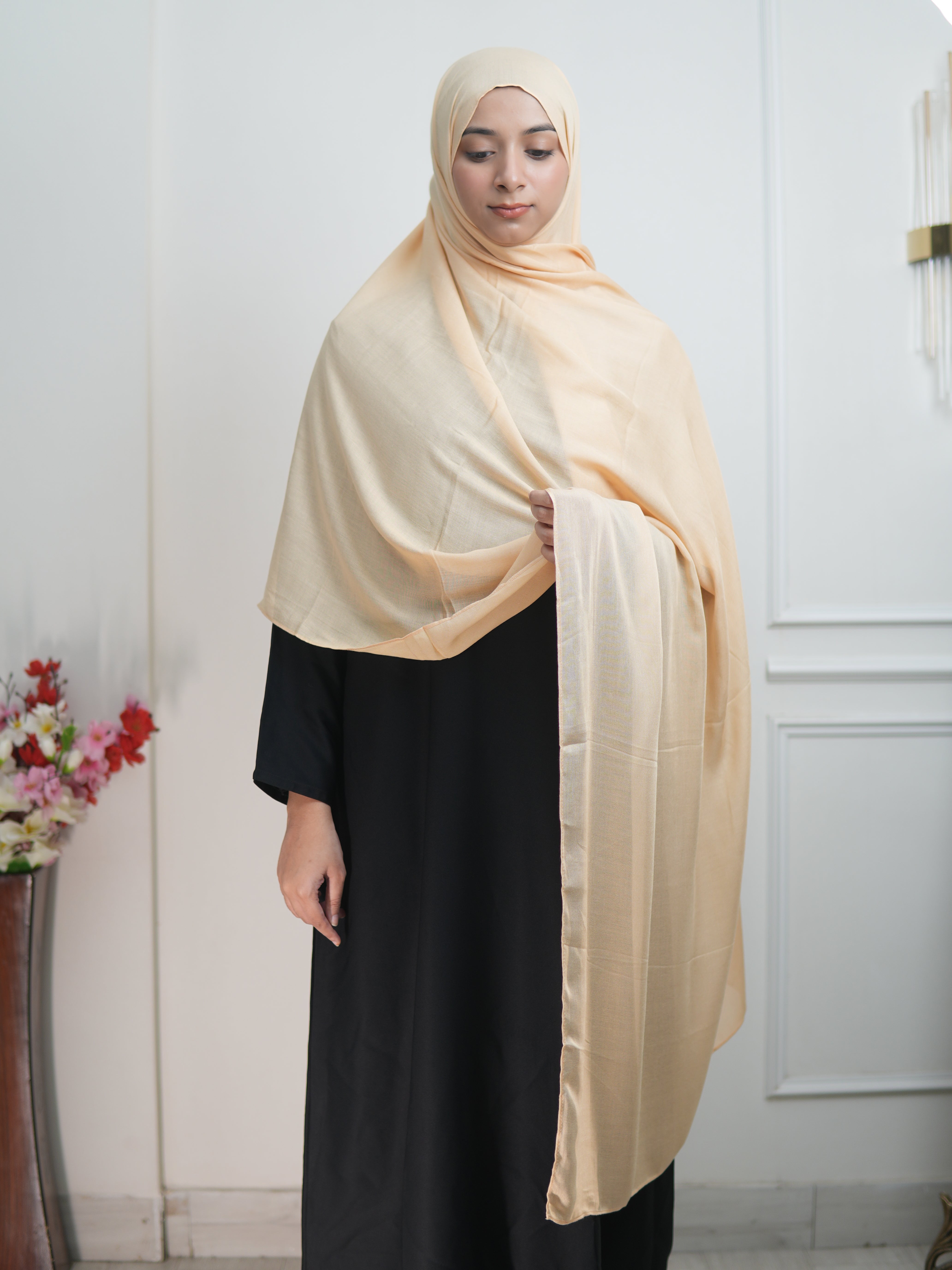 Coral Peach - XL Modal Hijab