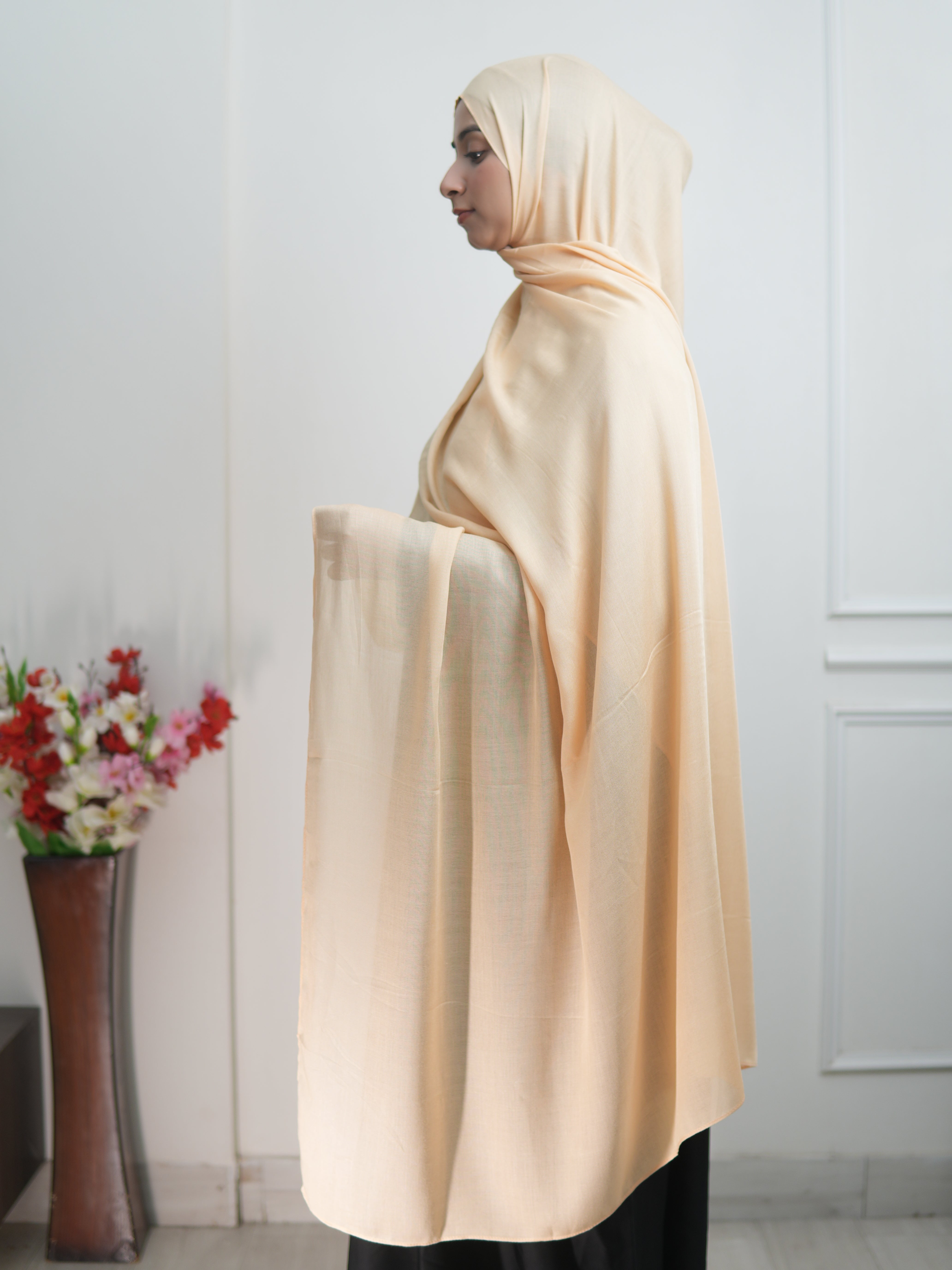 Coral Peach - XL Modal Hijab