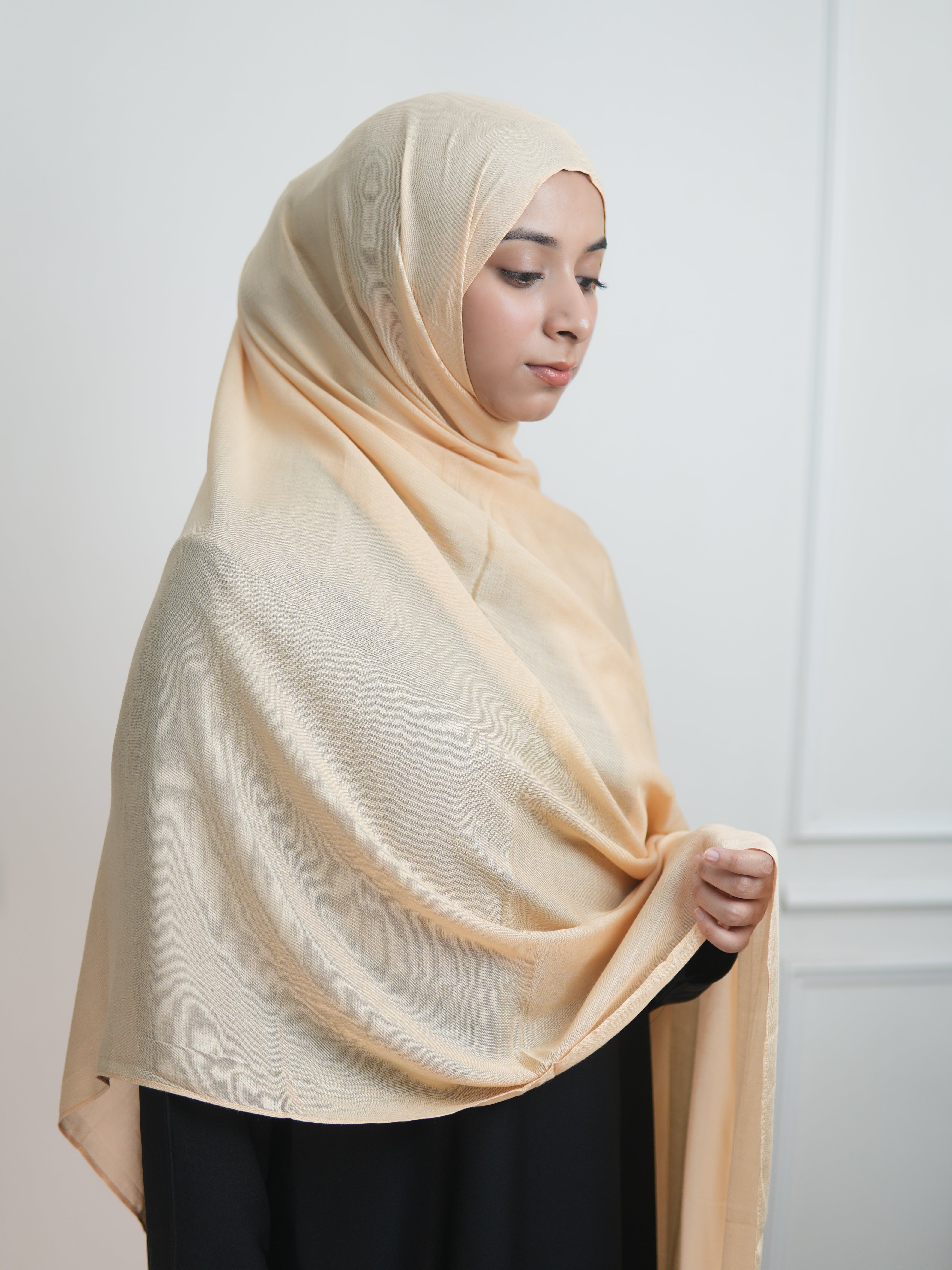 Coral Peach - XL Modal Hijab