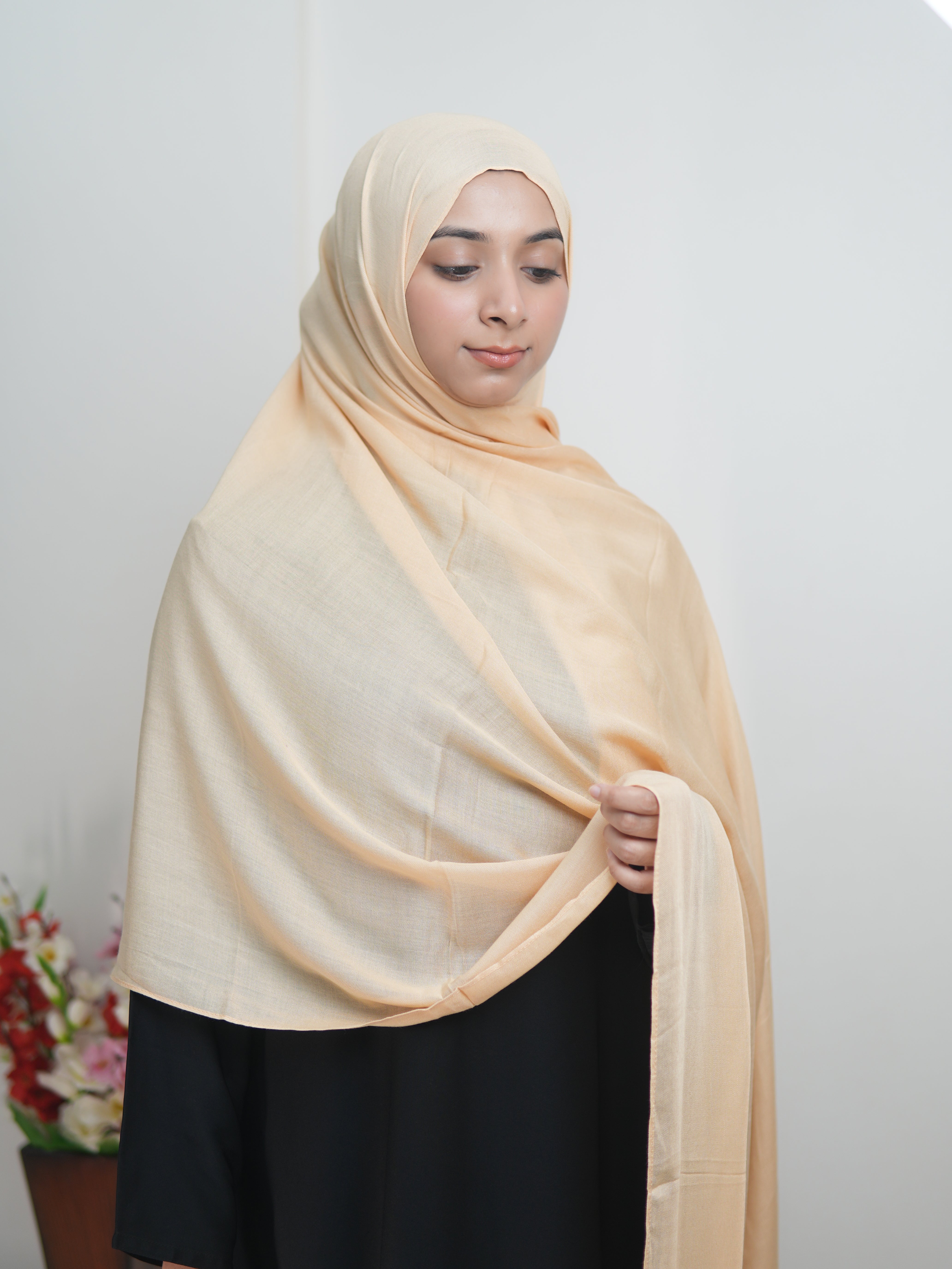 Coral Peach - XL Modal Hijab