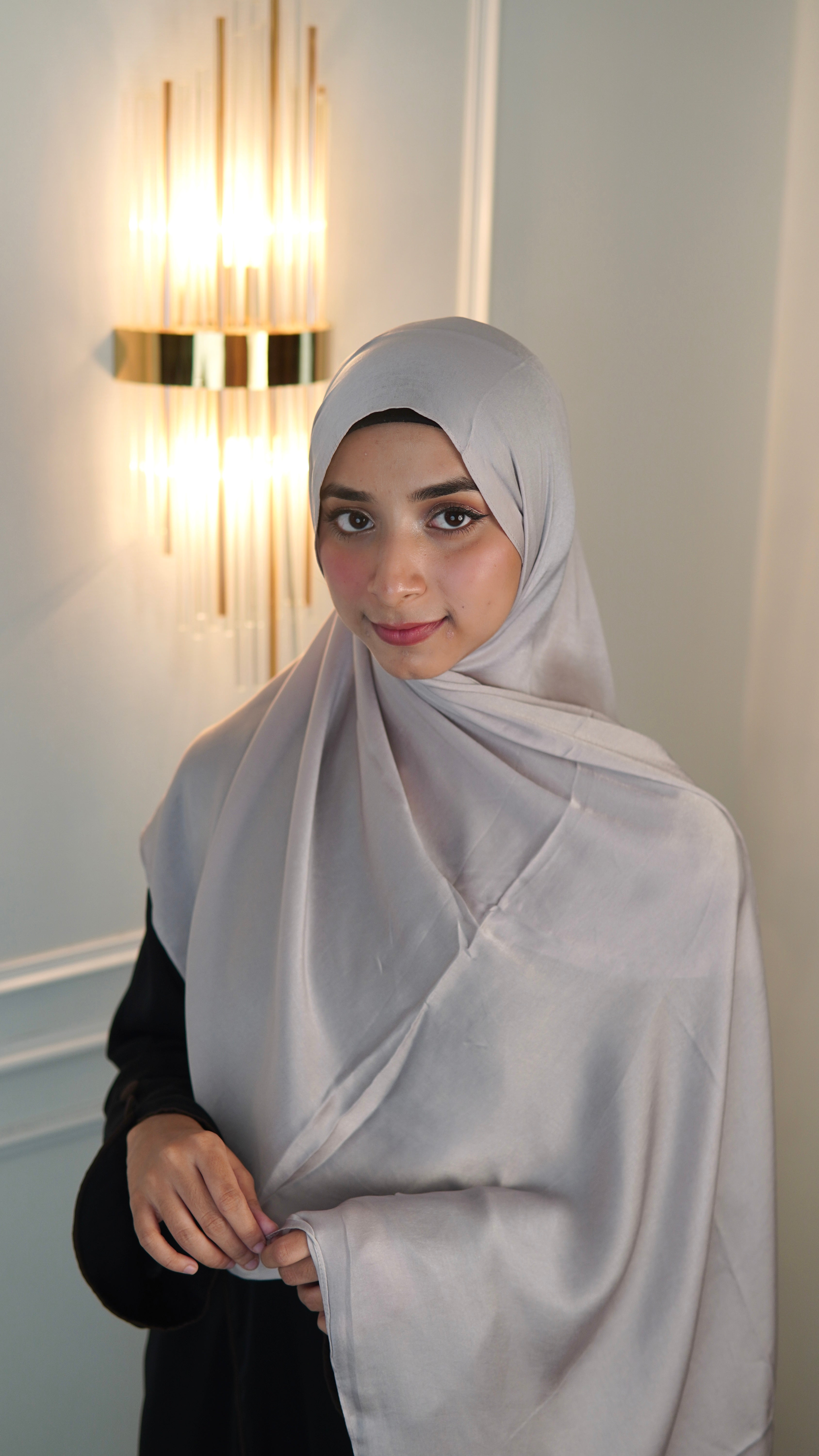 Silver - Satin Hijab