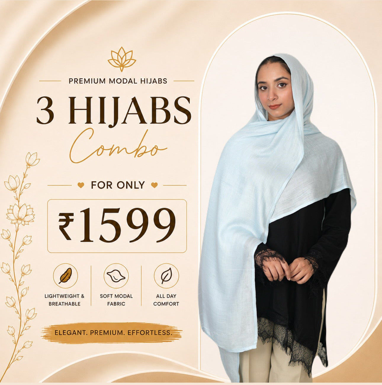 Light Powder Blue - Modal Hijab