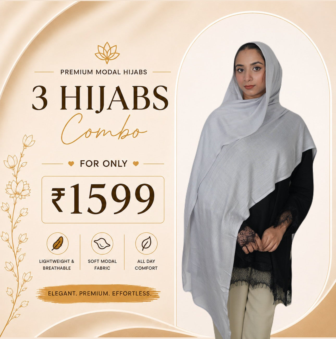 Light grey - Modal Hijab