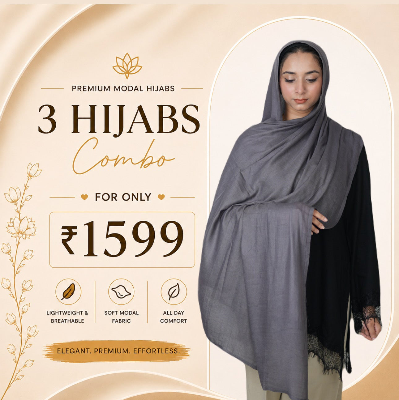 Slate Dark grey - Modal Hijab