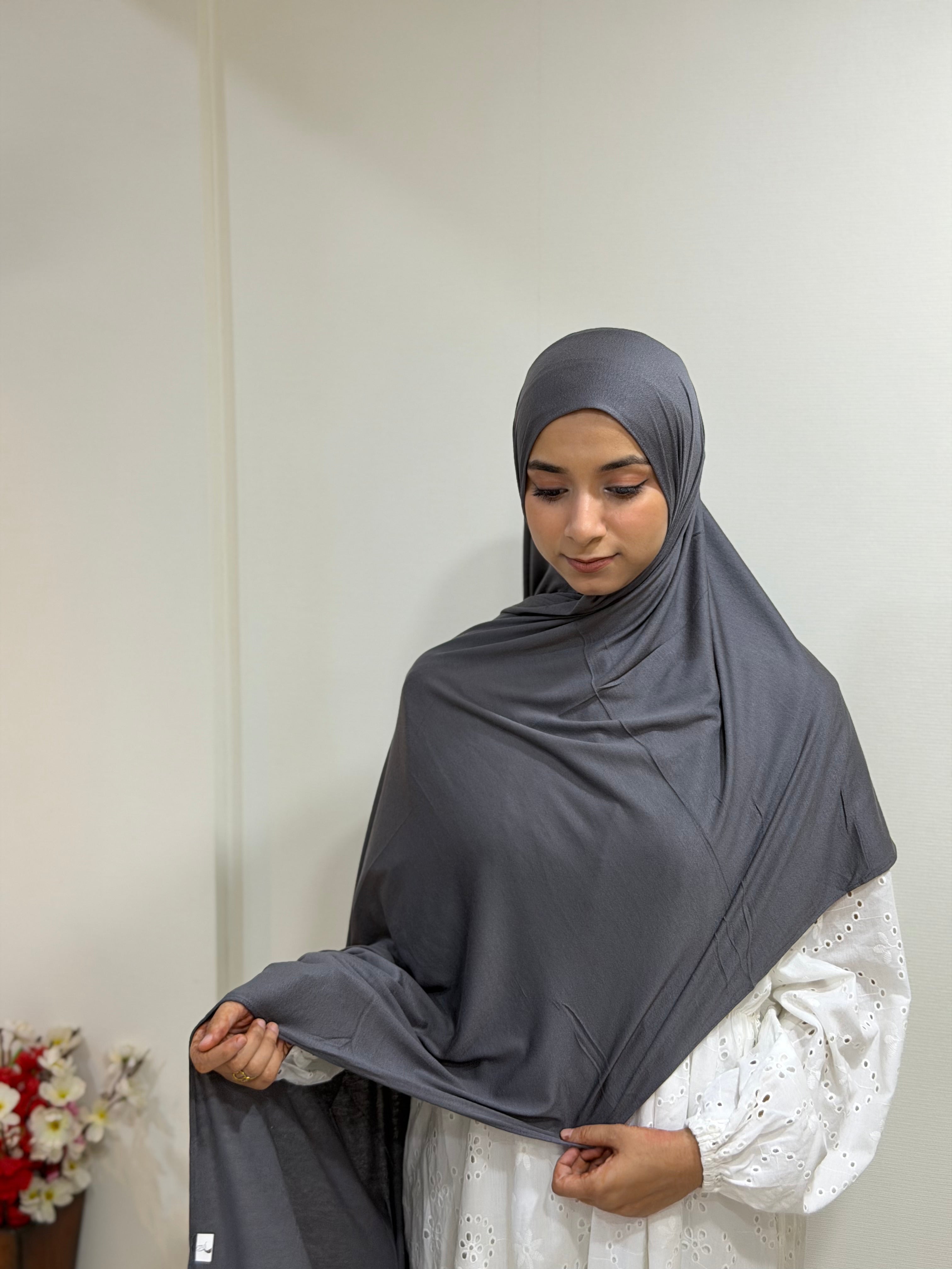 Dark Grey - Jersey Hijab