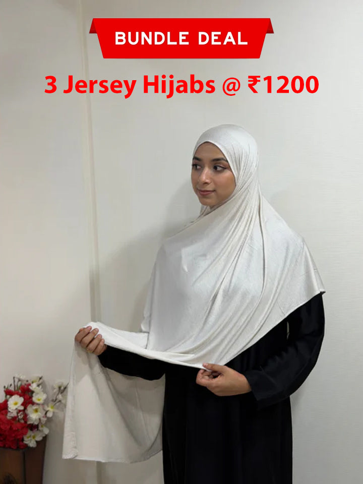 Cream / Oatmeal White - Jersey Hijab