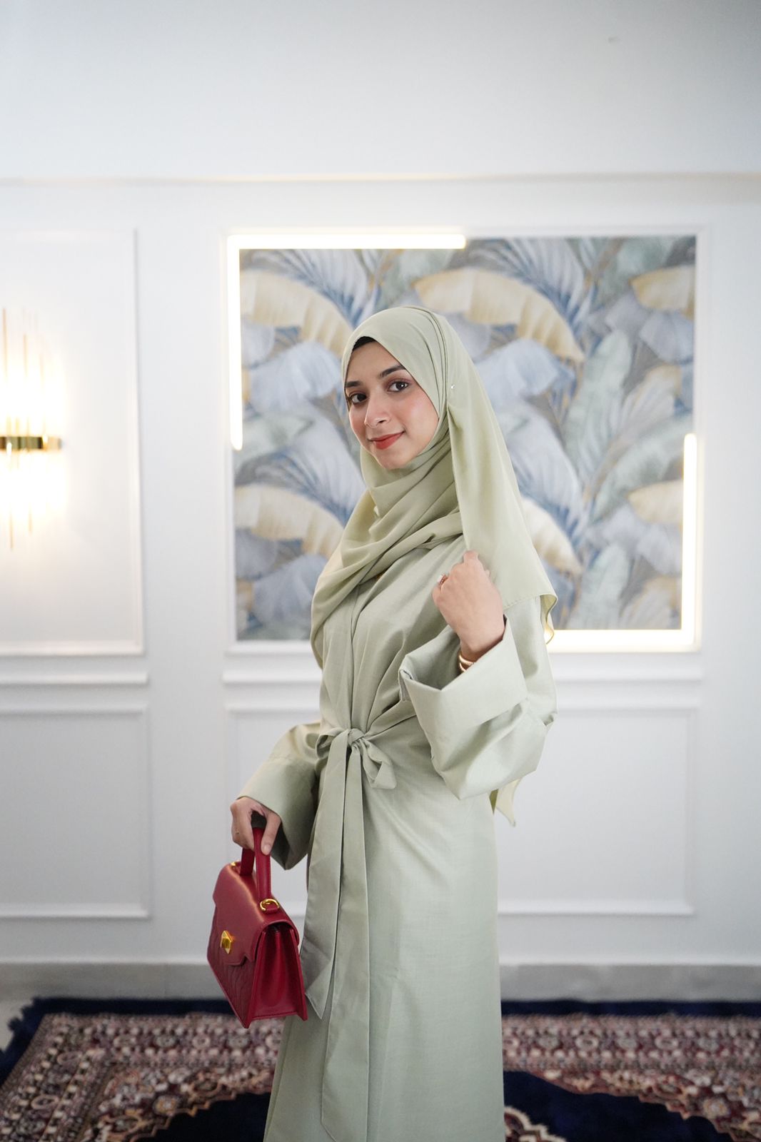 Sage Wrap Around Dress