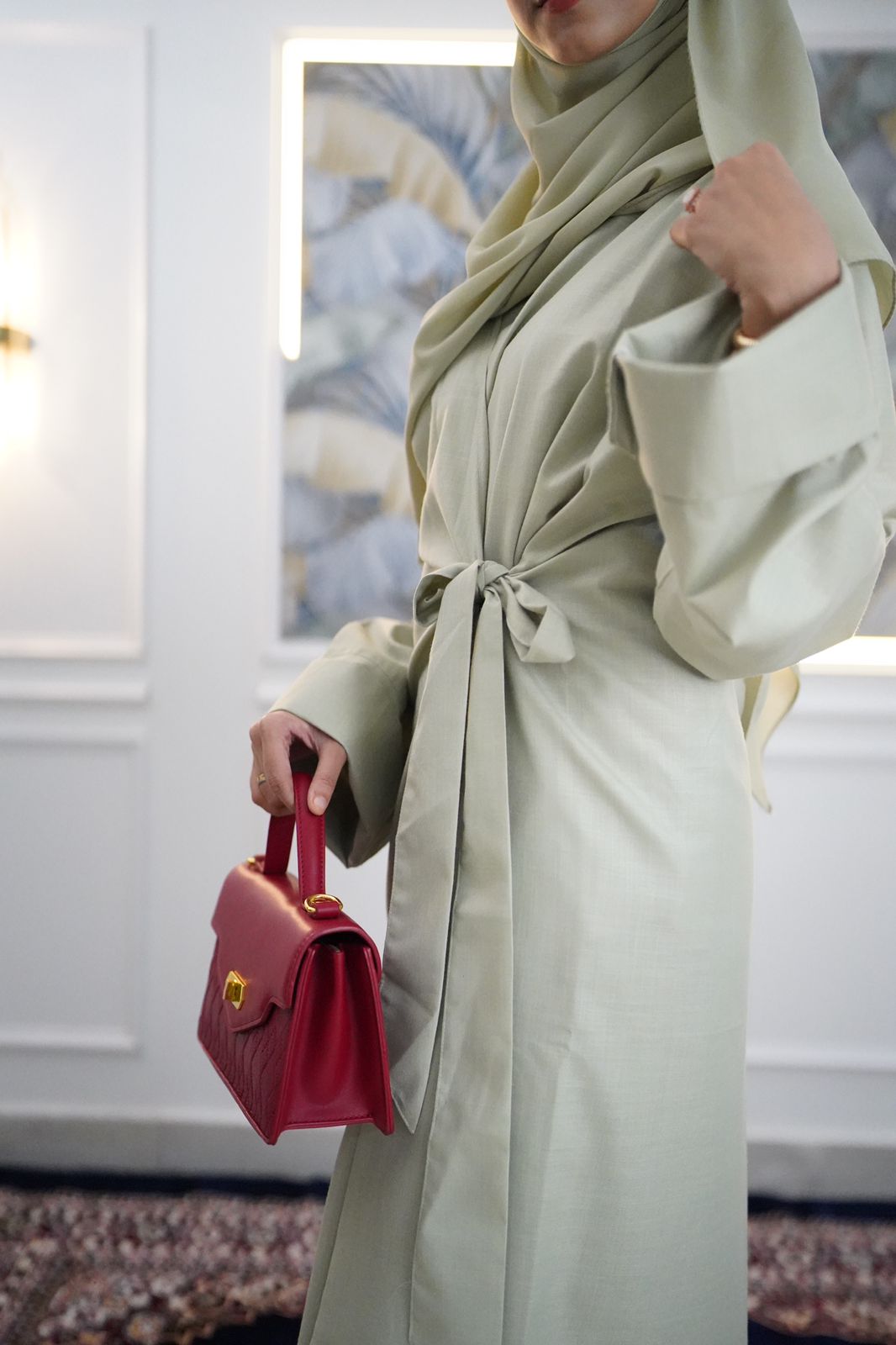 Sage Wrap Around Dress