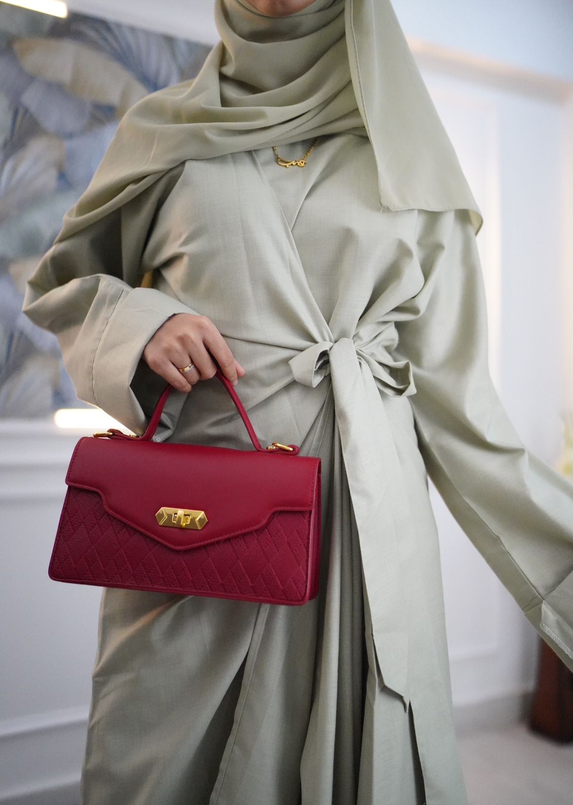 Sage Wrap Around Dress