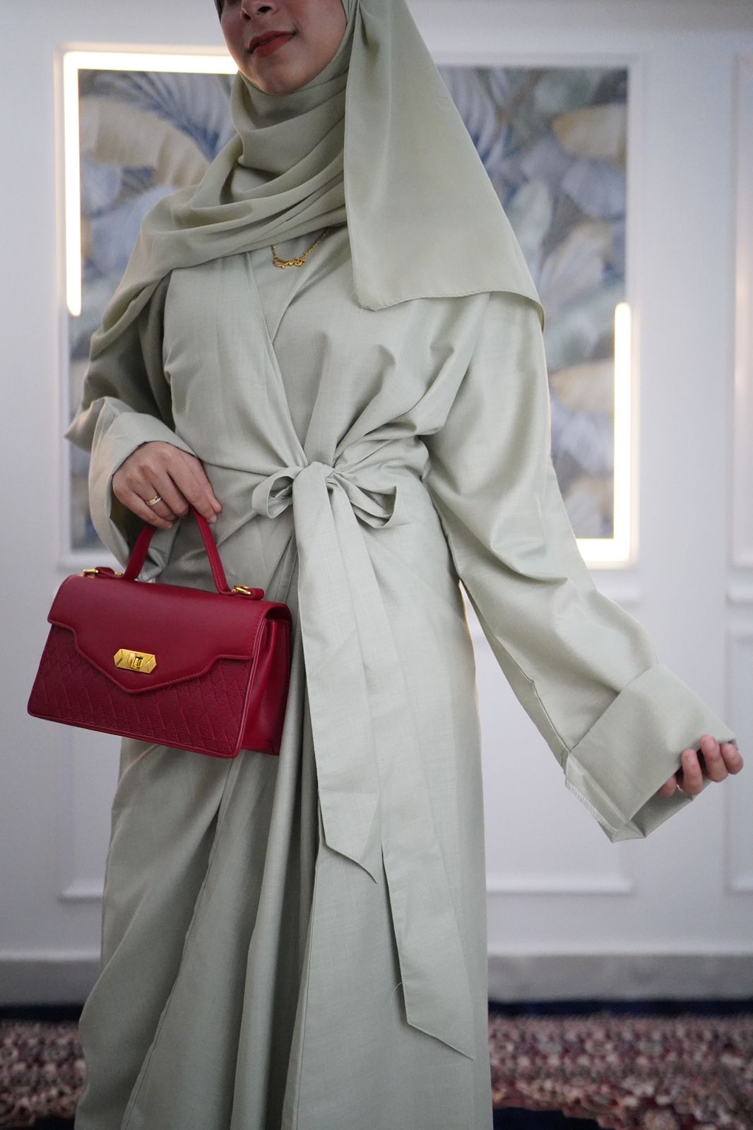 Sage Wrap Around Dress