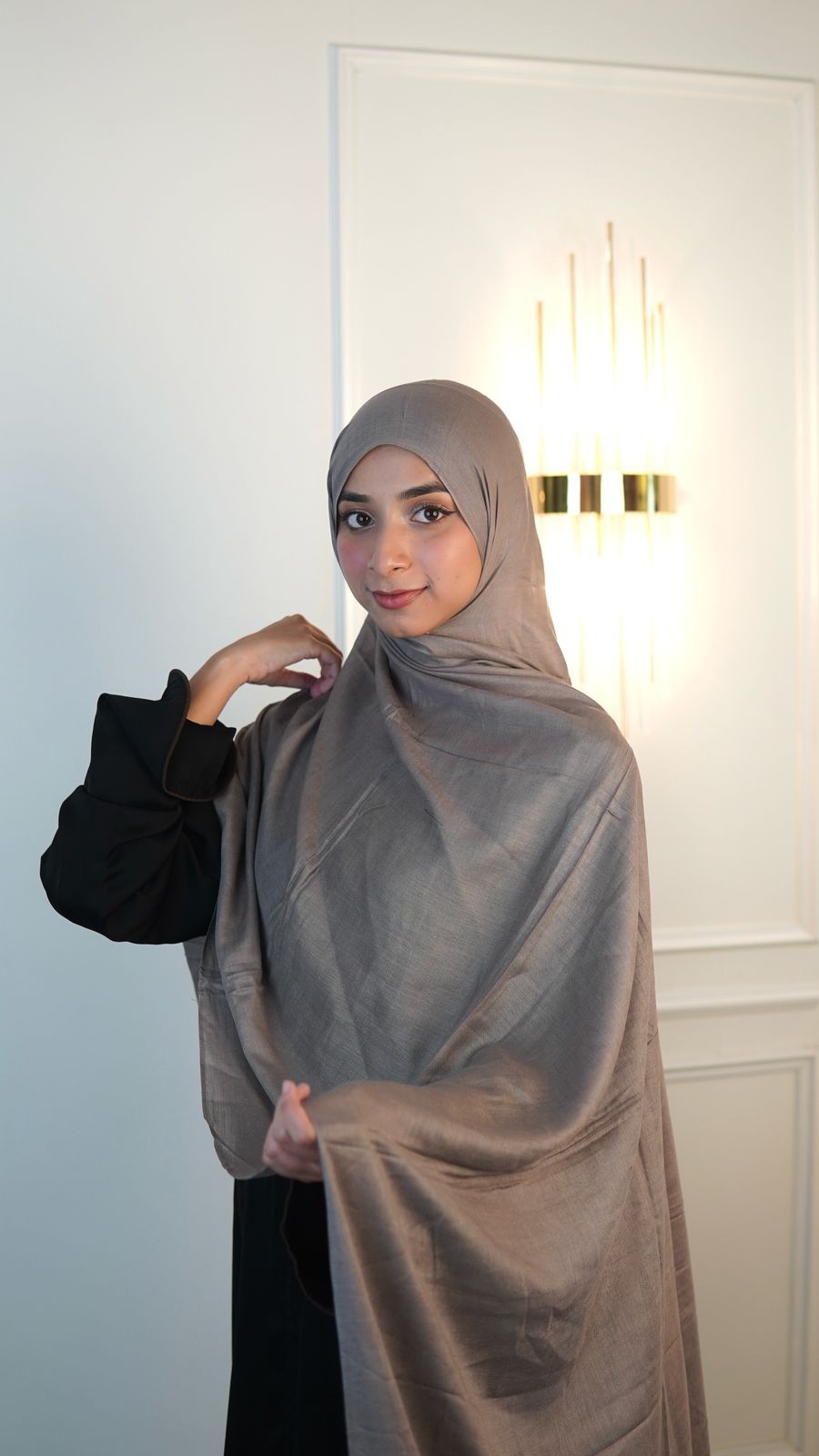 dove grey Modal Hijab.