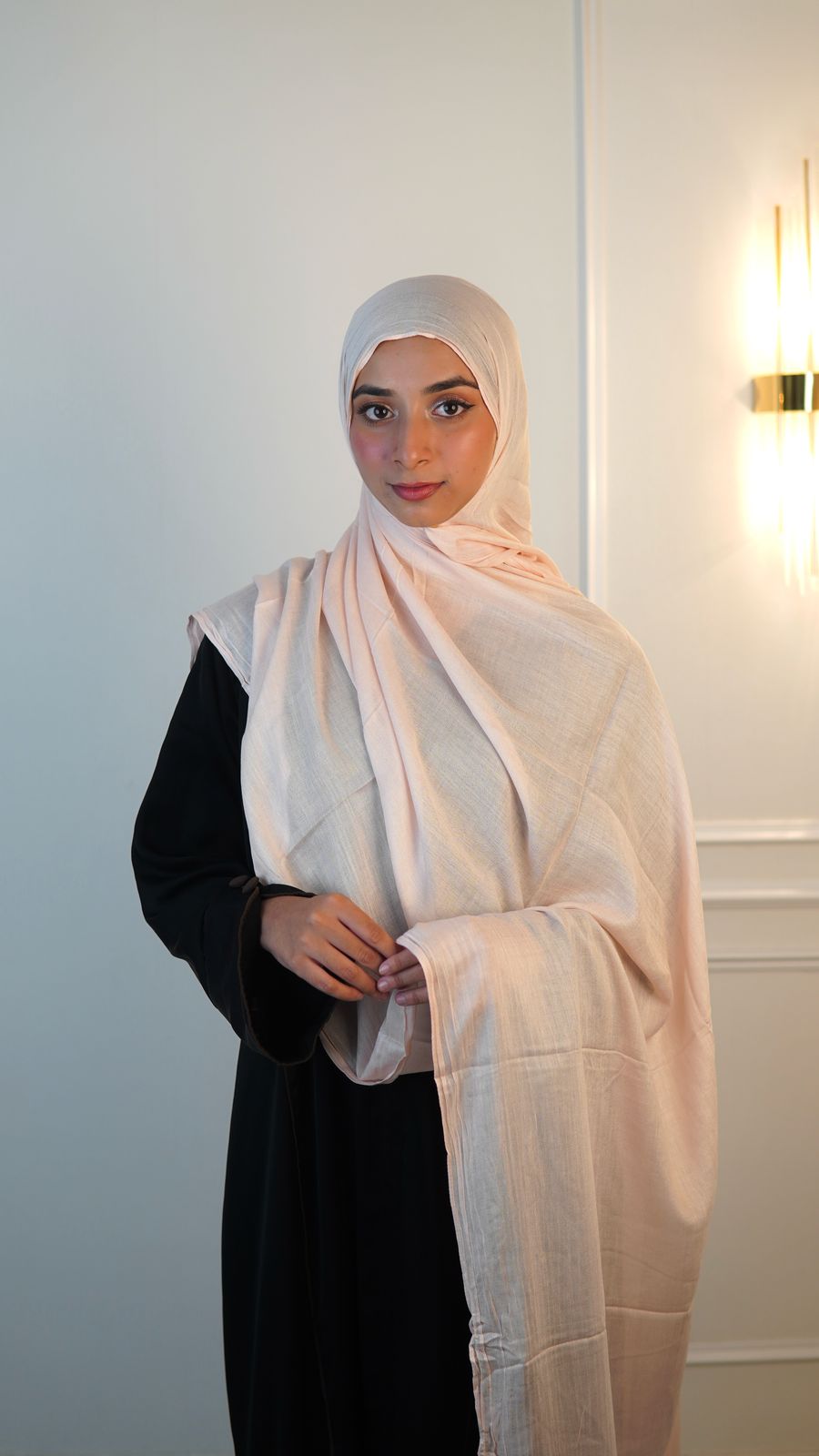 light peach Modal Hijab