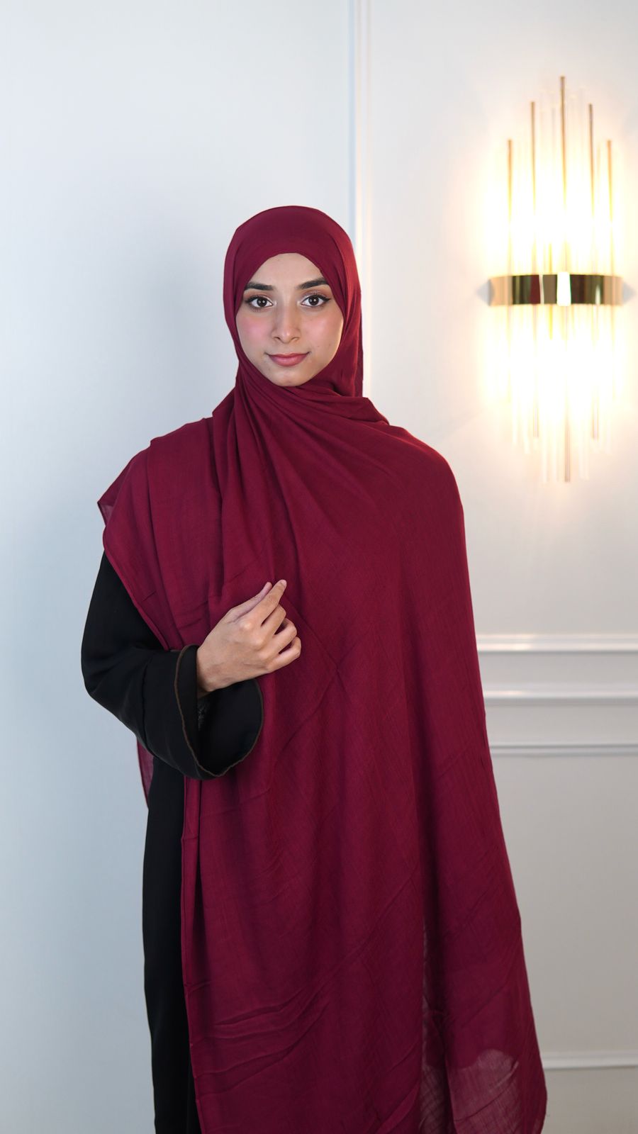 Maroon Modal hijab.