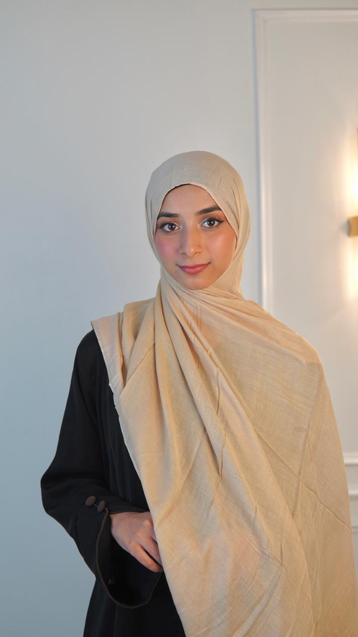 cream Modal Hijab.
