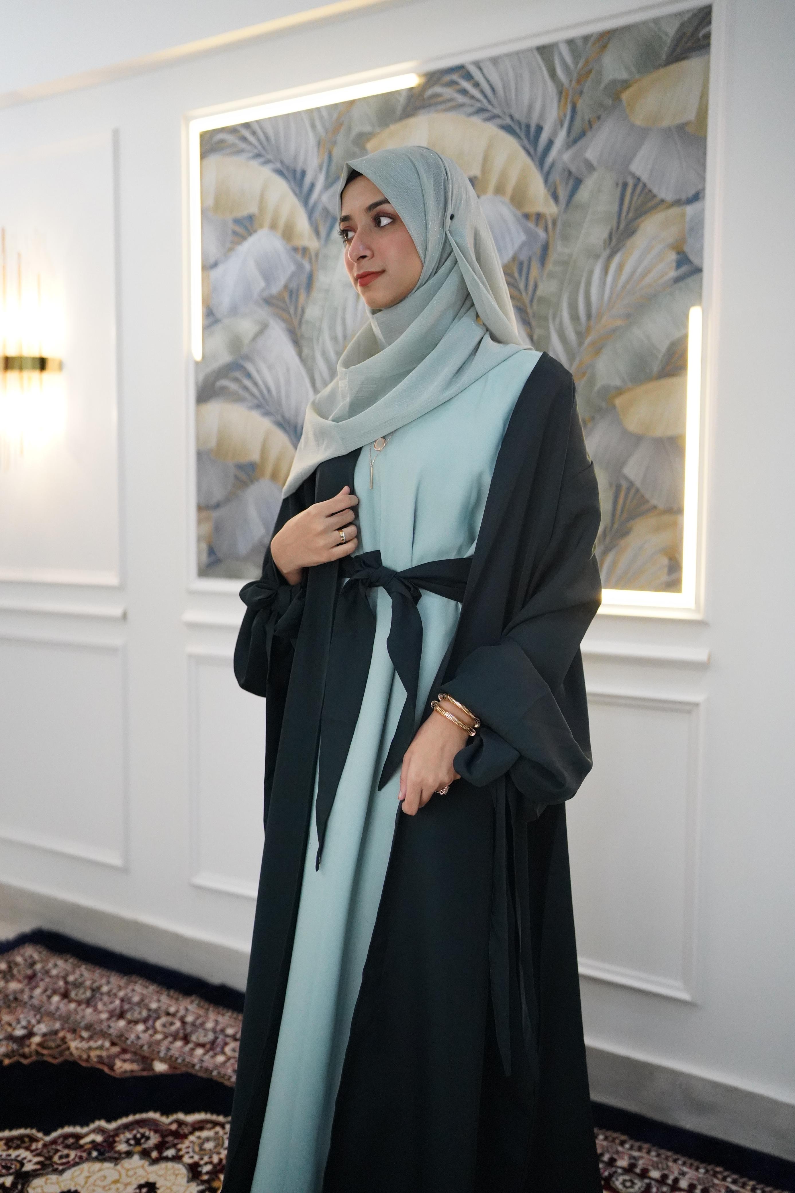 Bottle Green Shurg Abaya