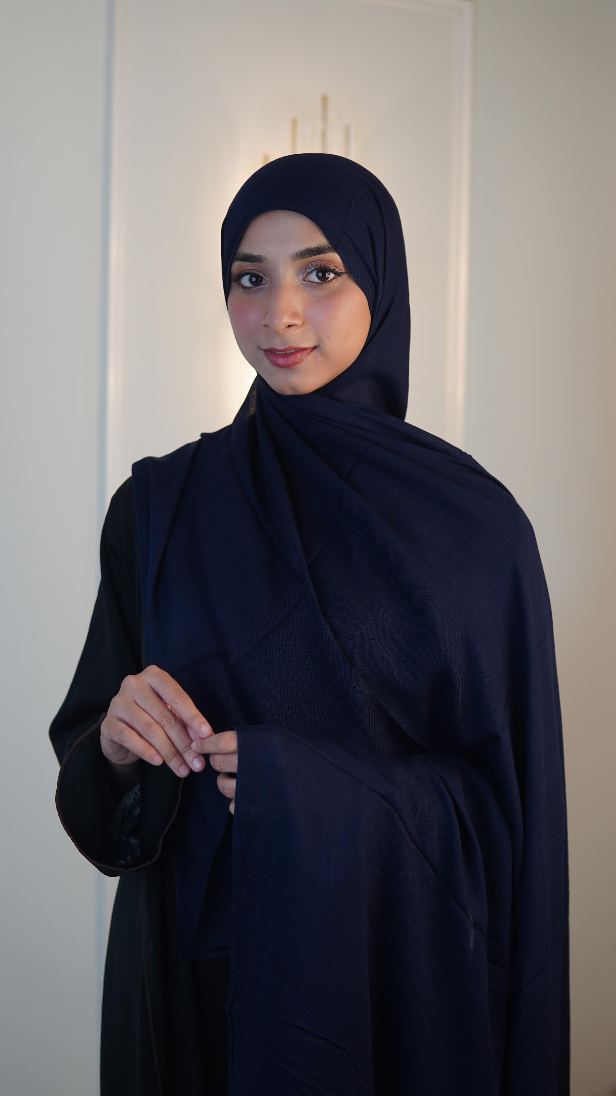 Dark Navy Blue Modal Hijab.